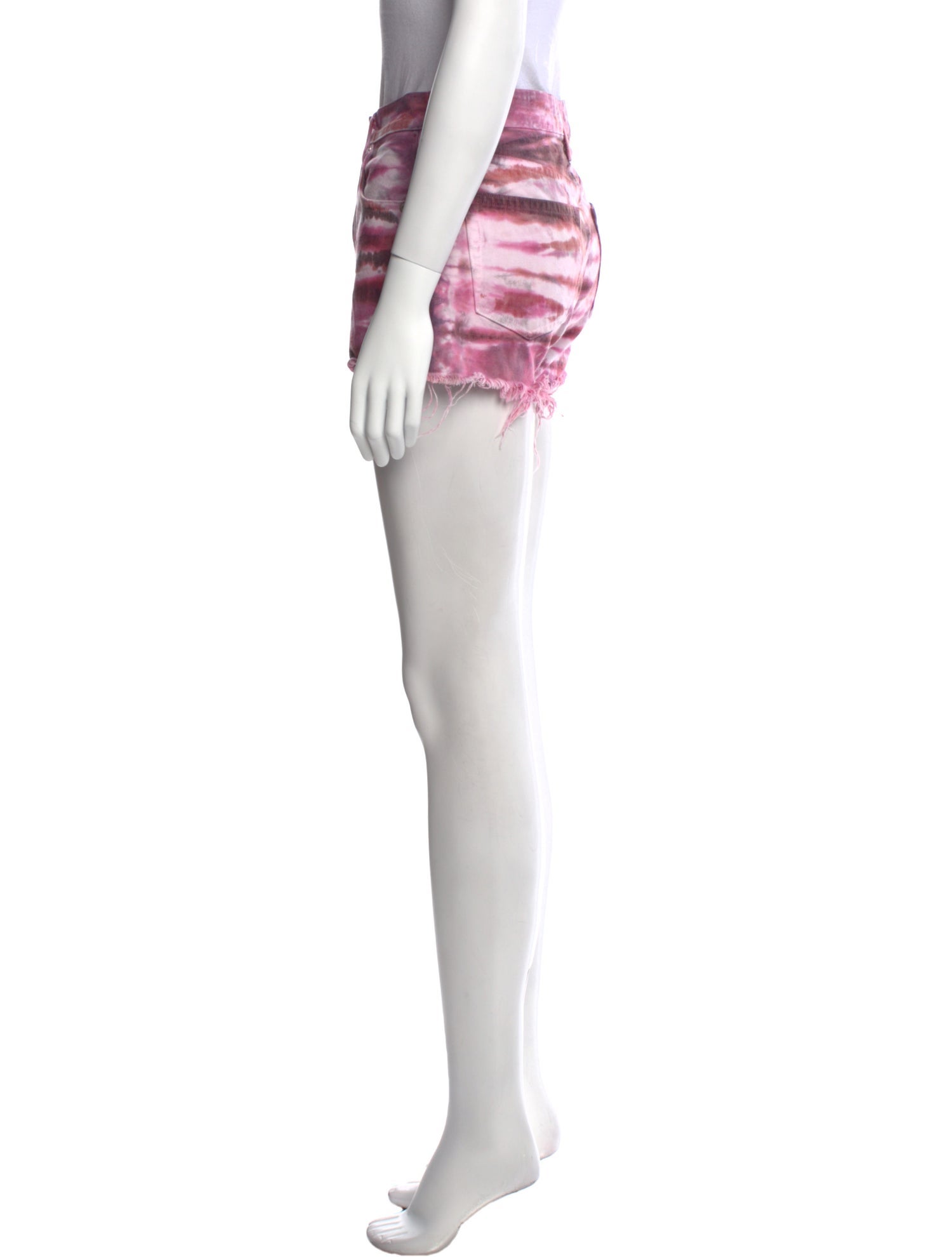 AGOLDE Tie-Dye Print Mini Shorts