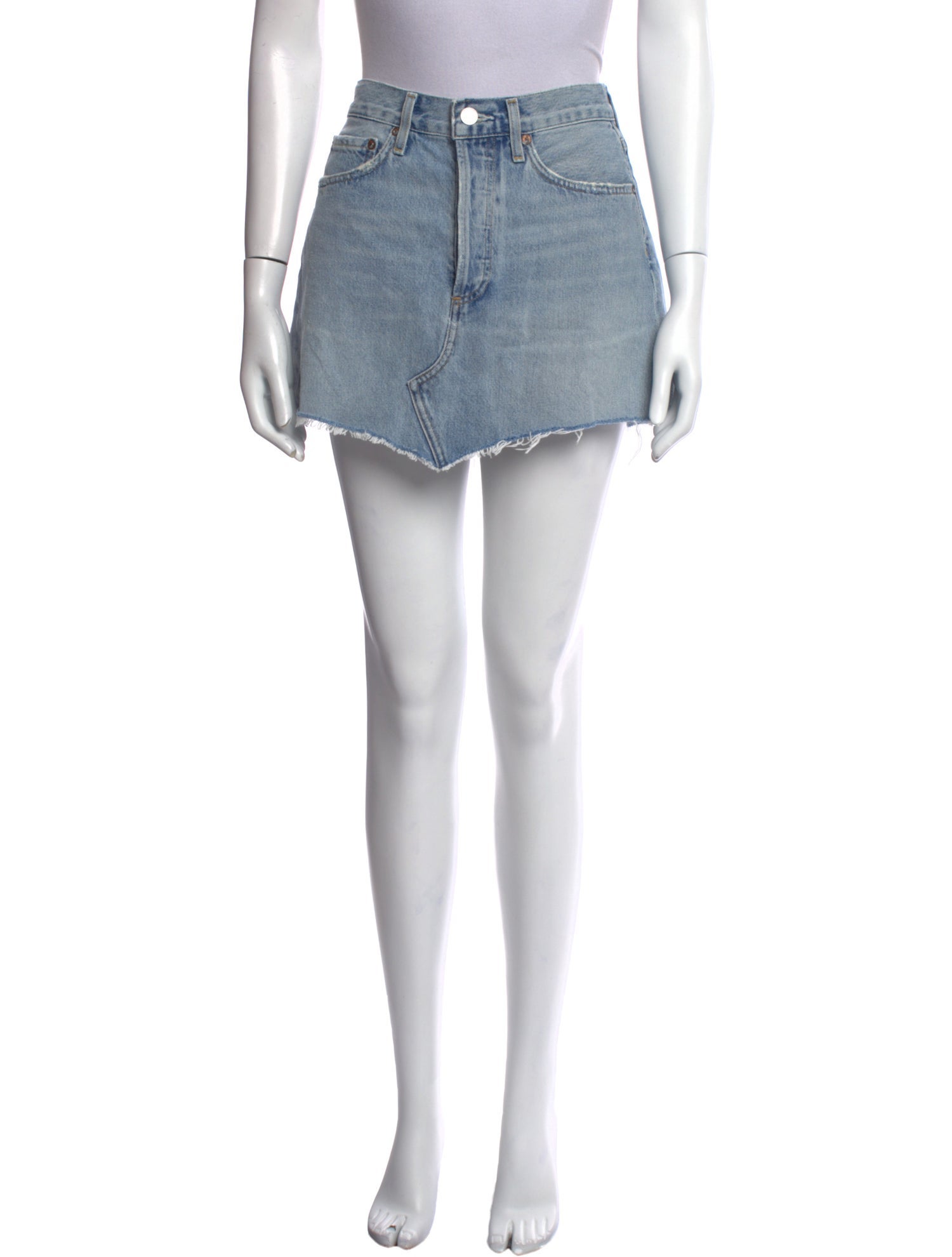 AGOLDE Distressed Accents Mini Skirt