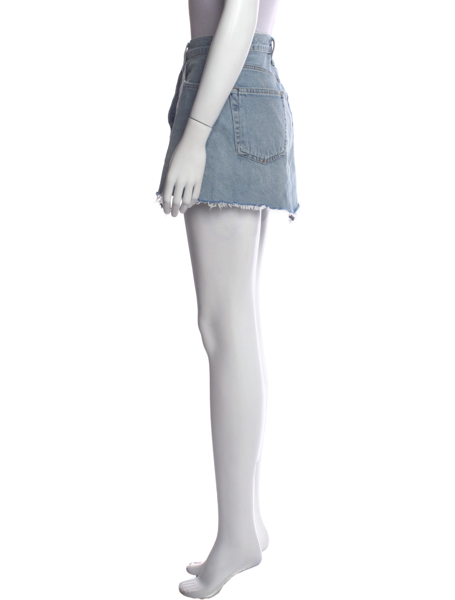 AGOLDE Distressed Accents Mini Skirt