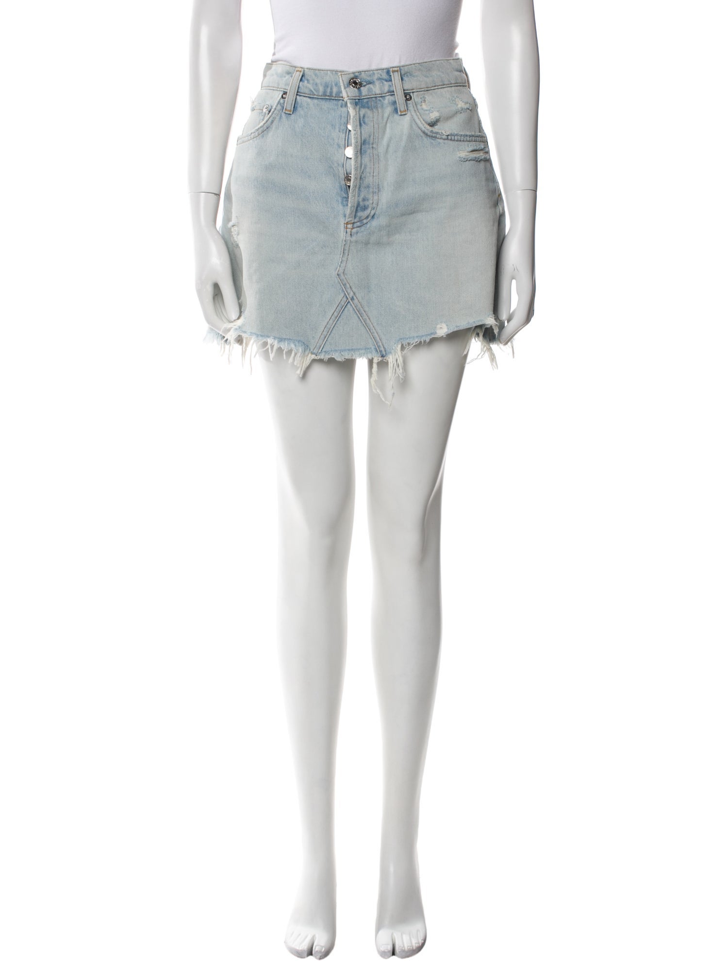 AGOLDE Distressed Accents Mini Skirt
