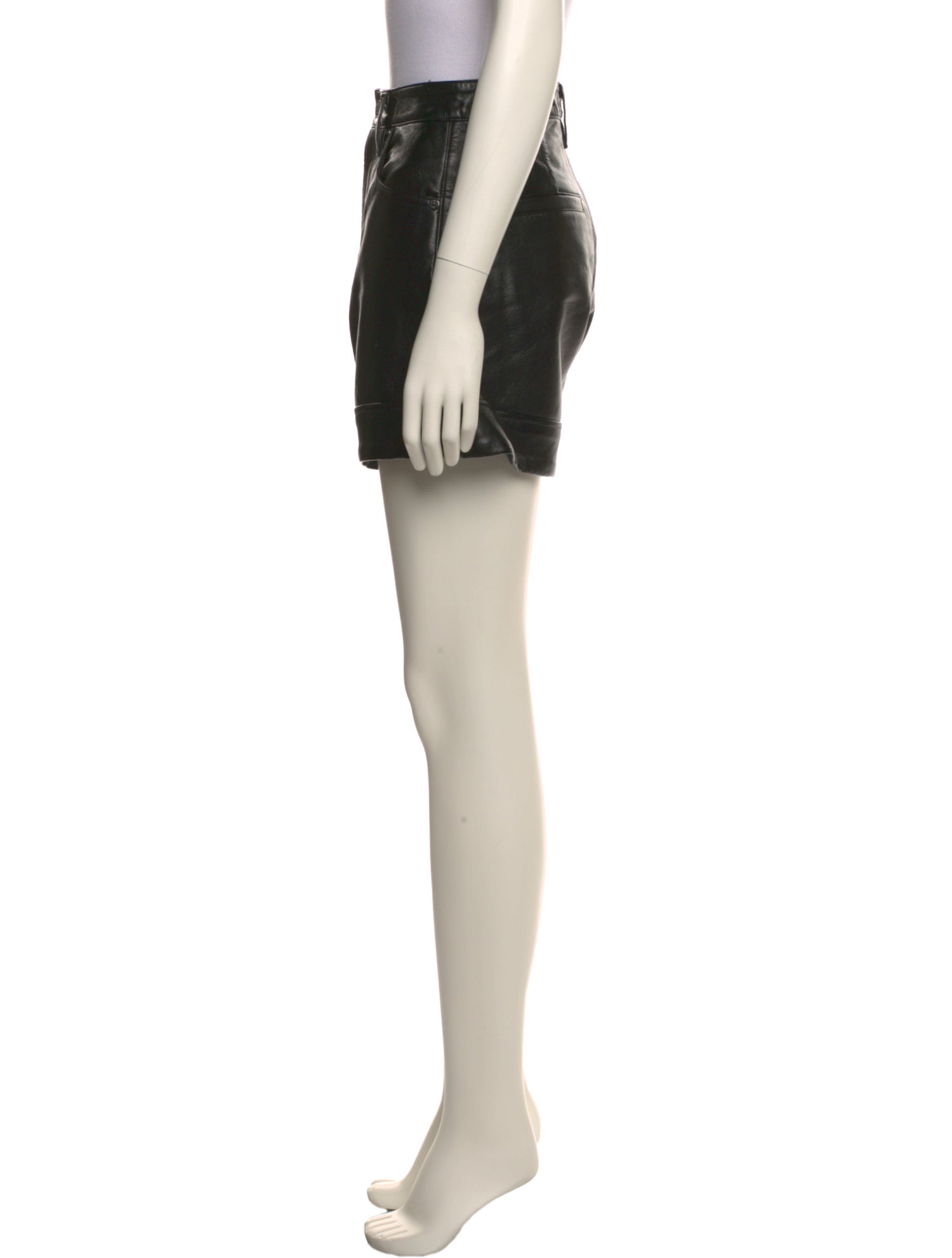 AGOLDE Leather Mini Shorts