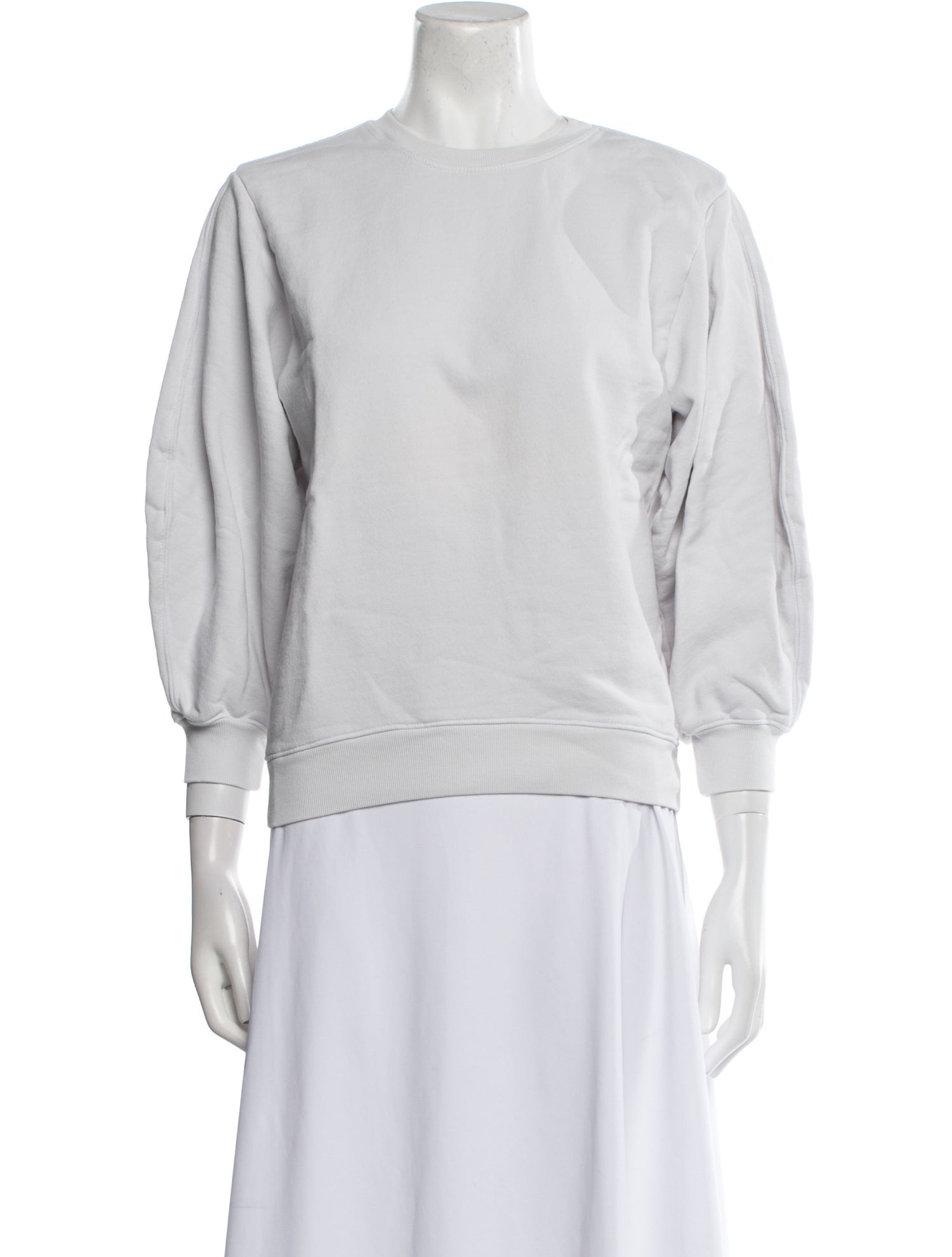 AGOLDE Crew Neck Three-Quarter Sleeve Sweatshirt