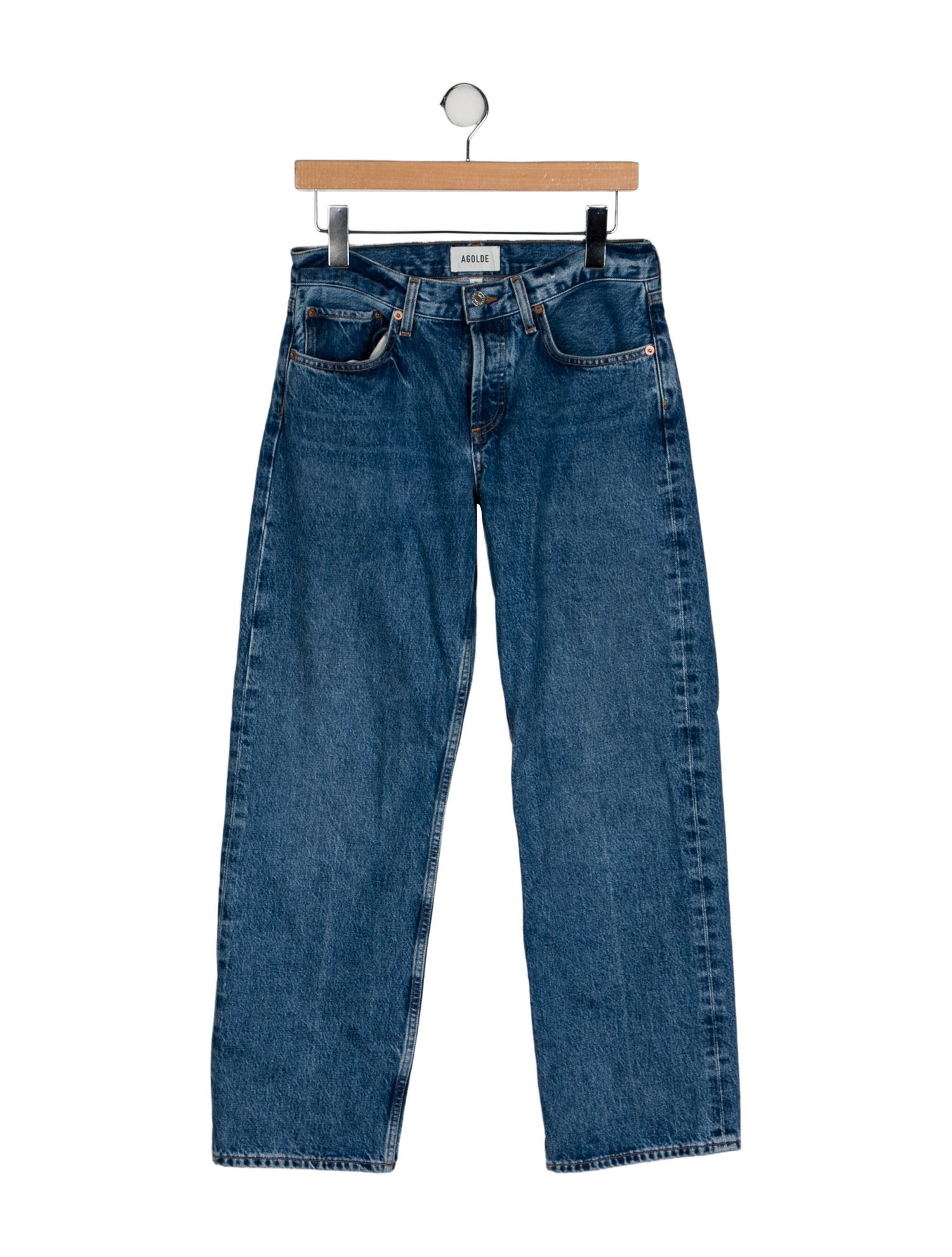AGOLDE Mid-Rise Wide Leg Jeans