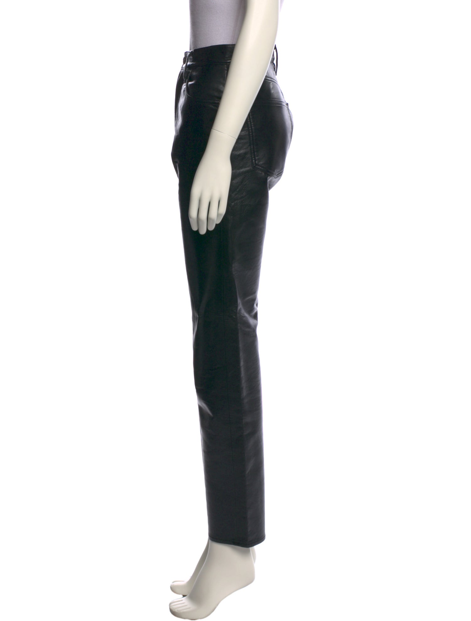 AGOLDE Leather Straight Leg Pants