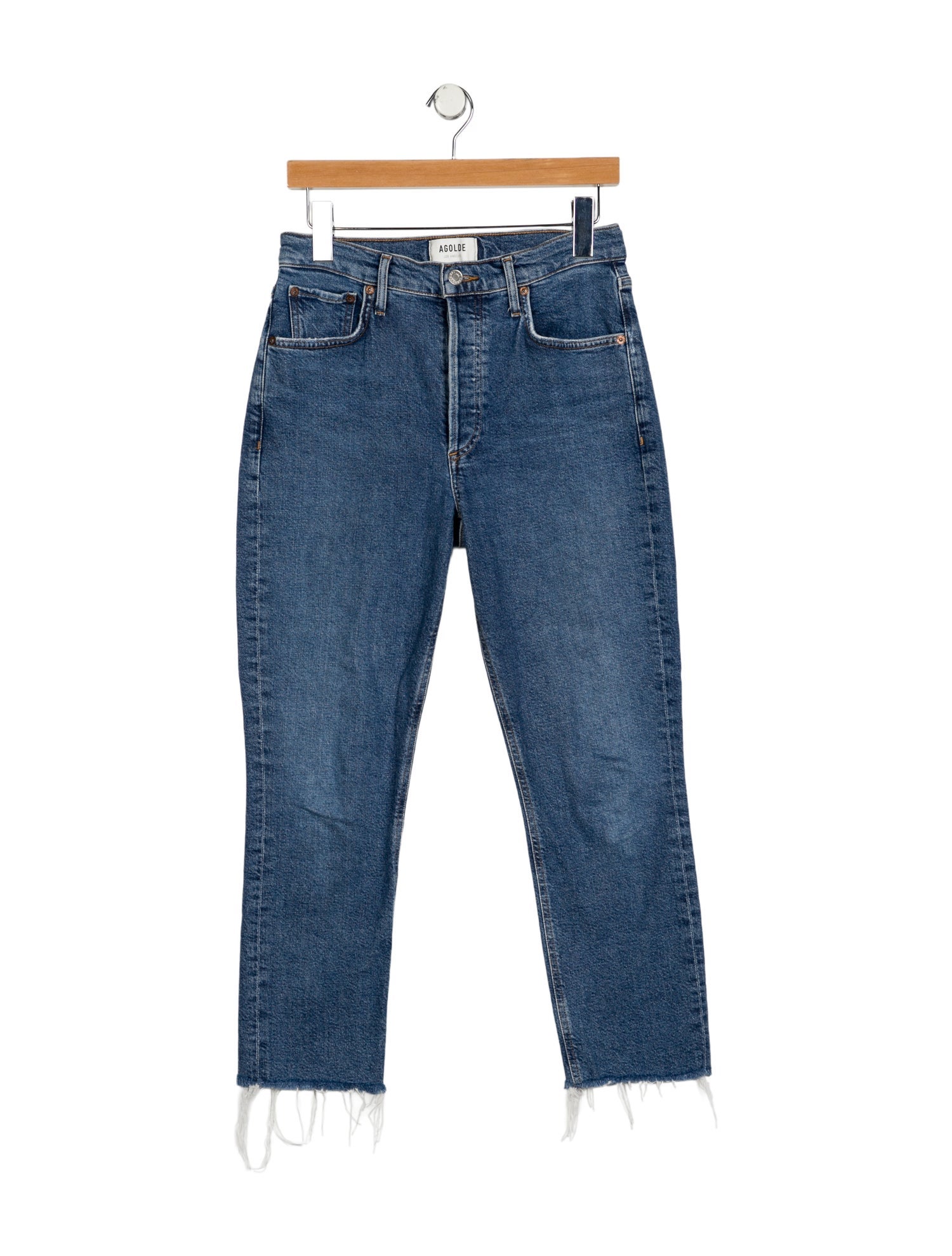 AGOLDE Mid-Rise Straight Leg Jeans