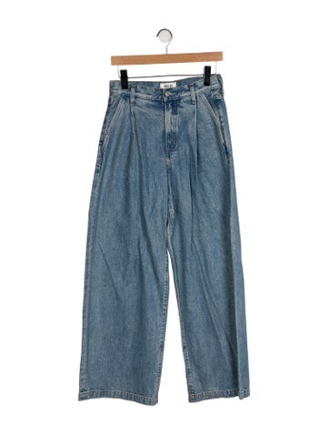 Pre-owned Agolde High-rise Wide Leg Jeans In Blue