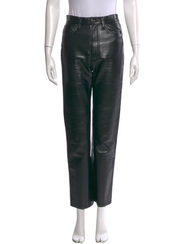 Pre-owned Agolde Straight Leg Pants In Black