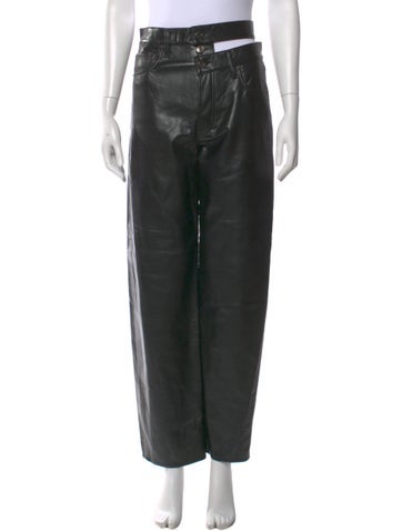 Pre-owned Agolde Straight Leg Pants In Black