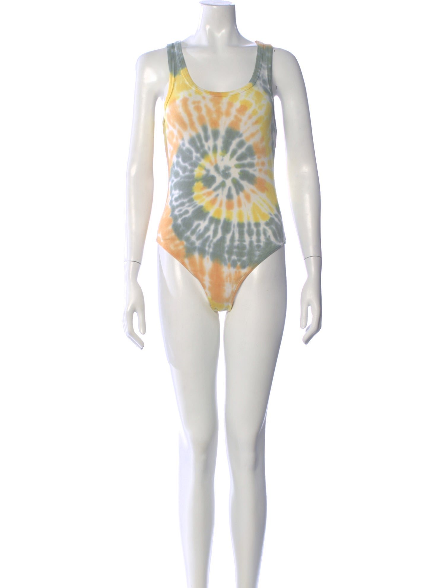 AGOLDE Tie-Dye Print Crew Neck Bodysuit