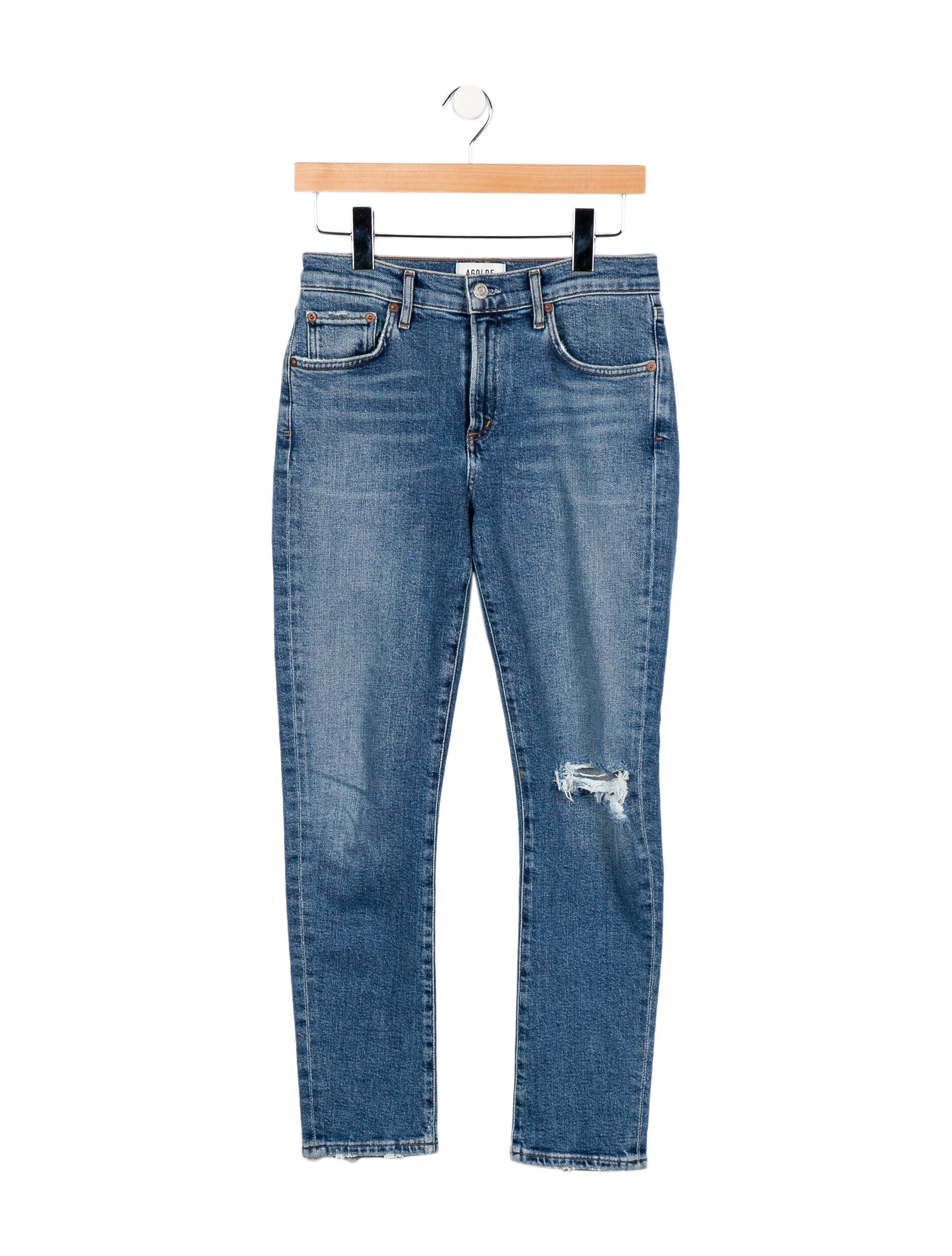 AGOLDE Mid-Rise Skinny Leg Jeans