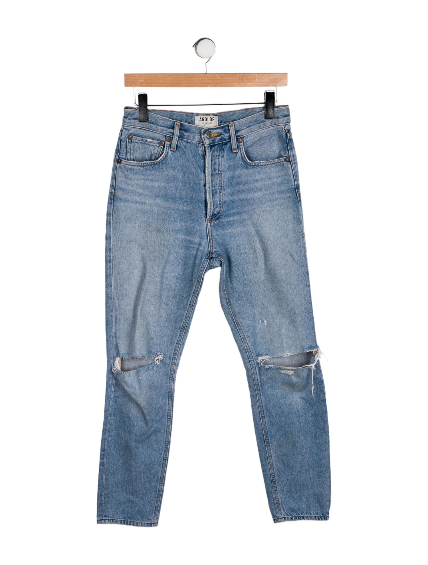 AGOLDE Mid-Rise Straight Leg Jeans