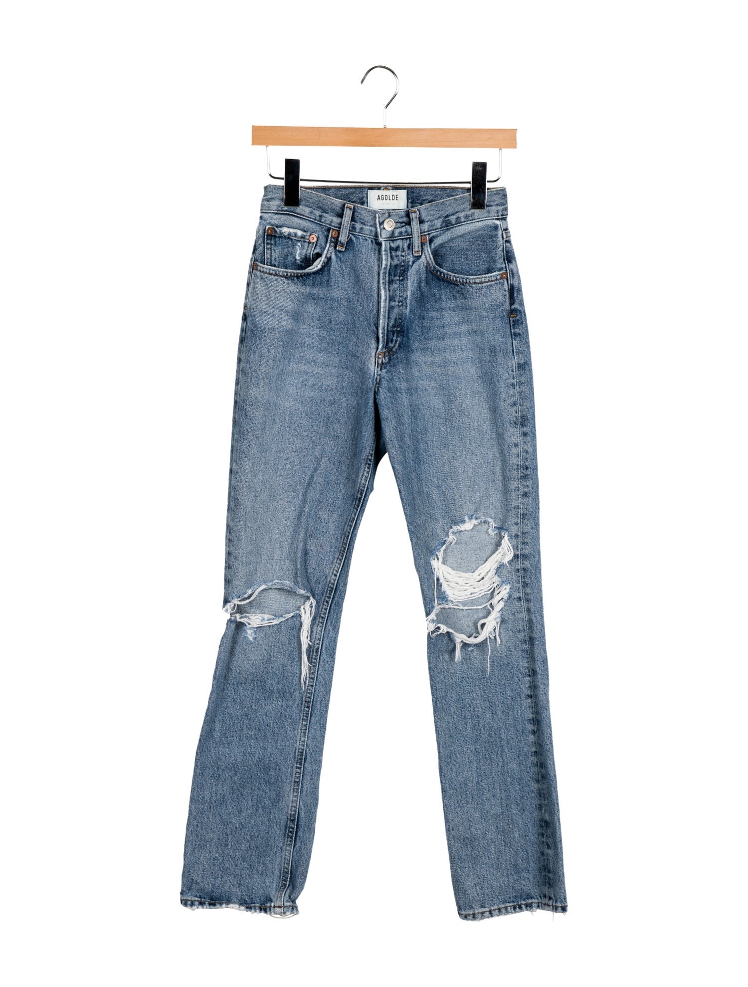 AGOLDE Mid-Rise Straight Leg Jeans