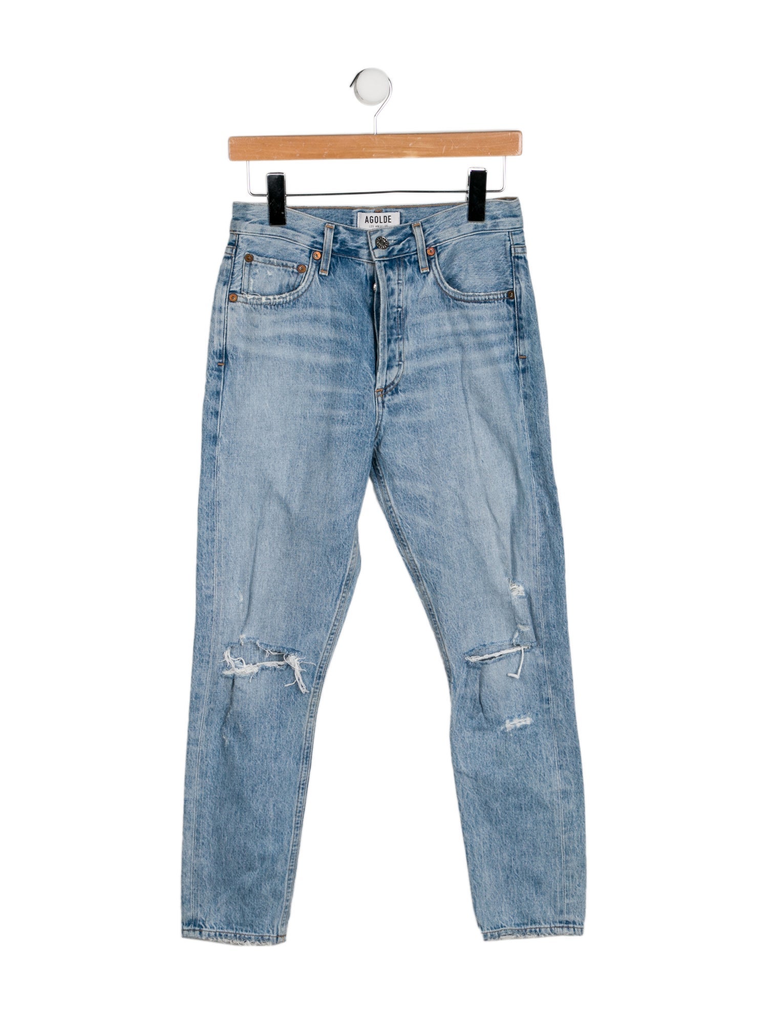 AGOLDE Mid-Rise Straight Leg Jeans