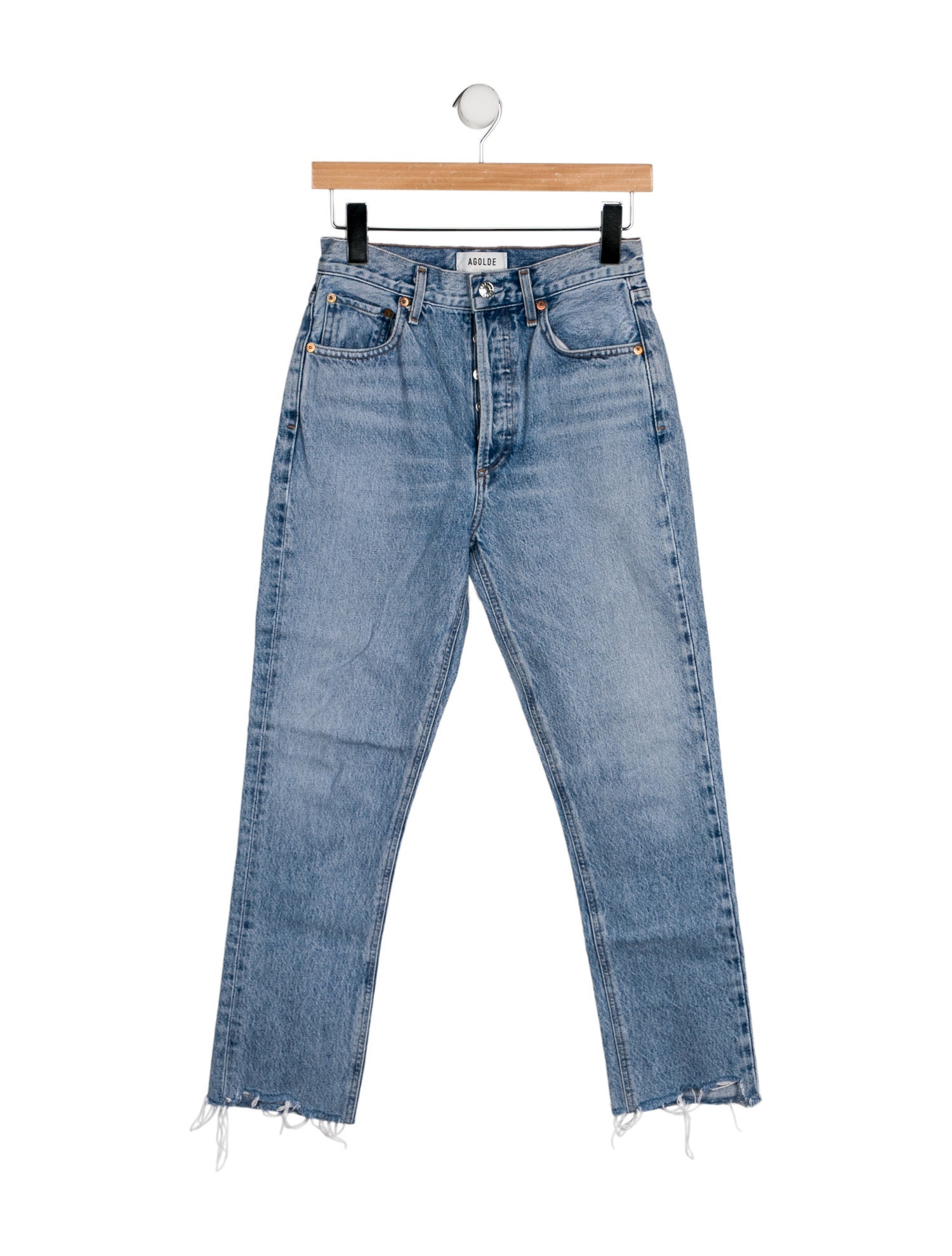AGOLDE Mid-Rise Straight Leg Jeans