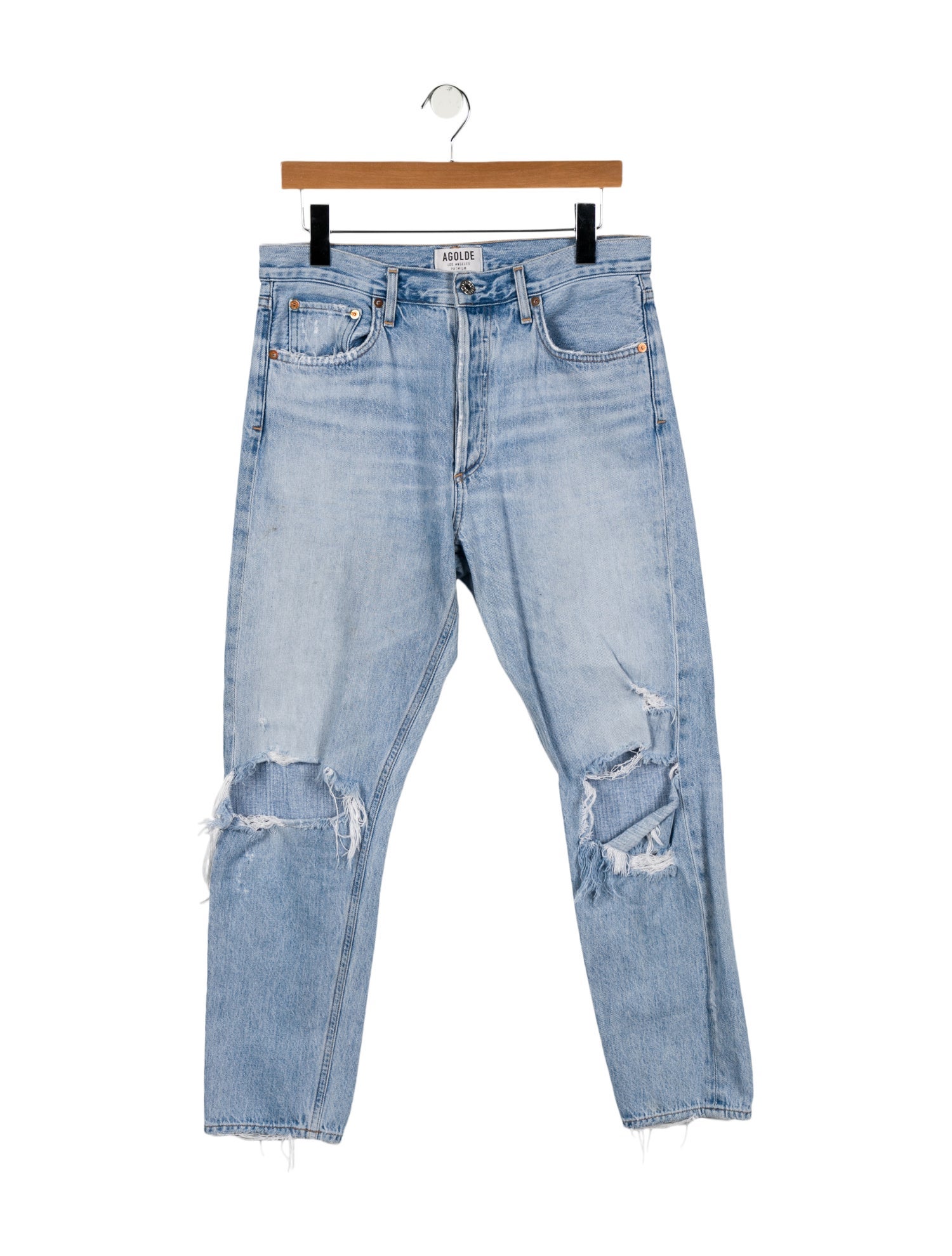 パンツ AGOLDE Edge Straight Denim Pants Blue A90581206CURIO A905812 Agolde Straight Leg Jeans Blue Printed Light Wash with High