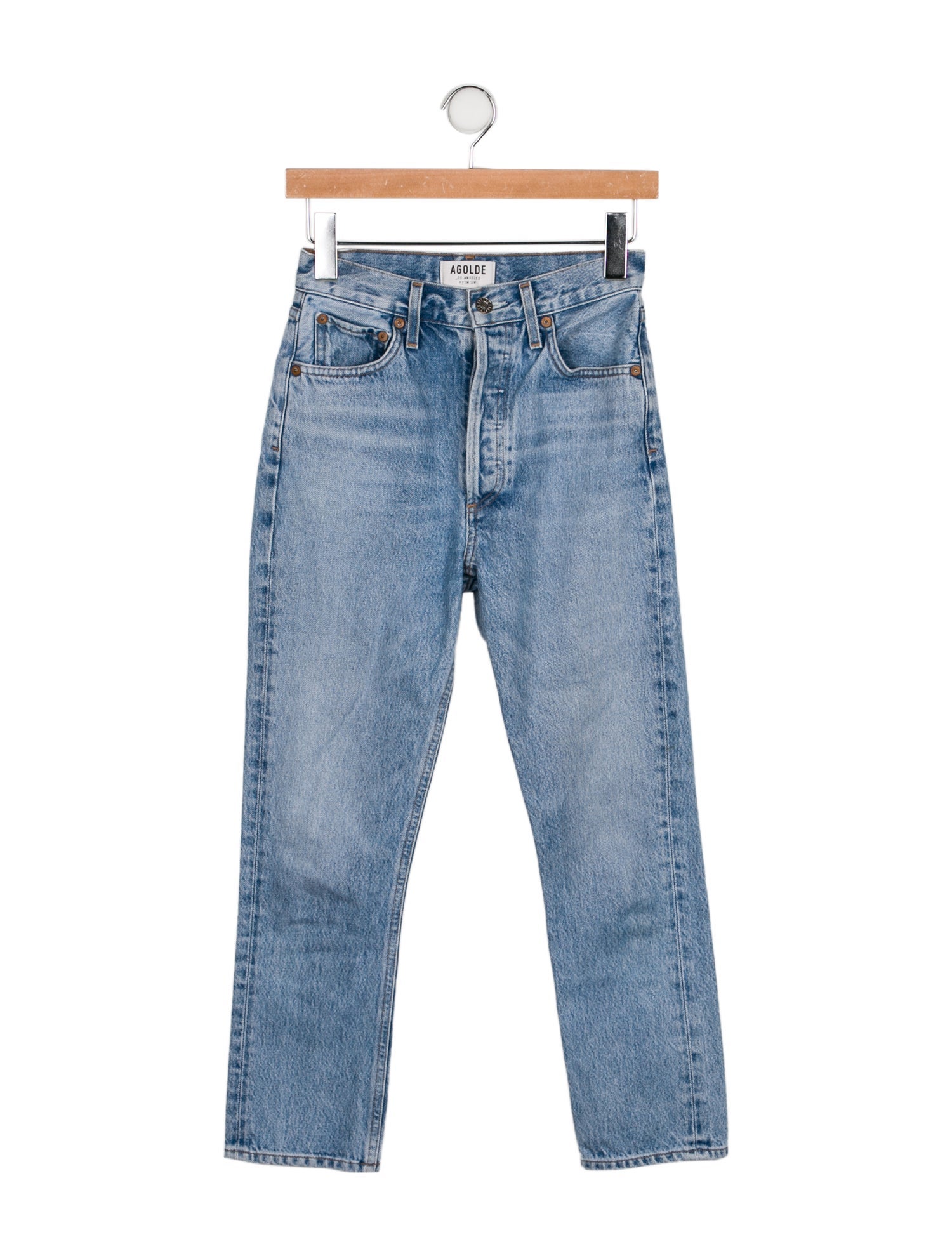 AGOLDE Mid-Rise Straight Leg Jeans
