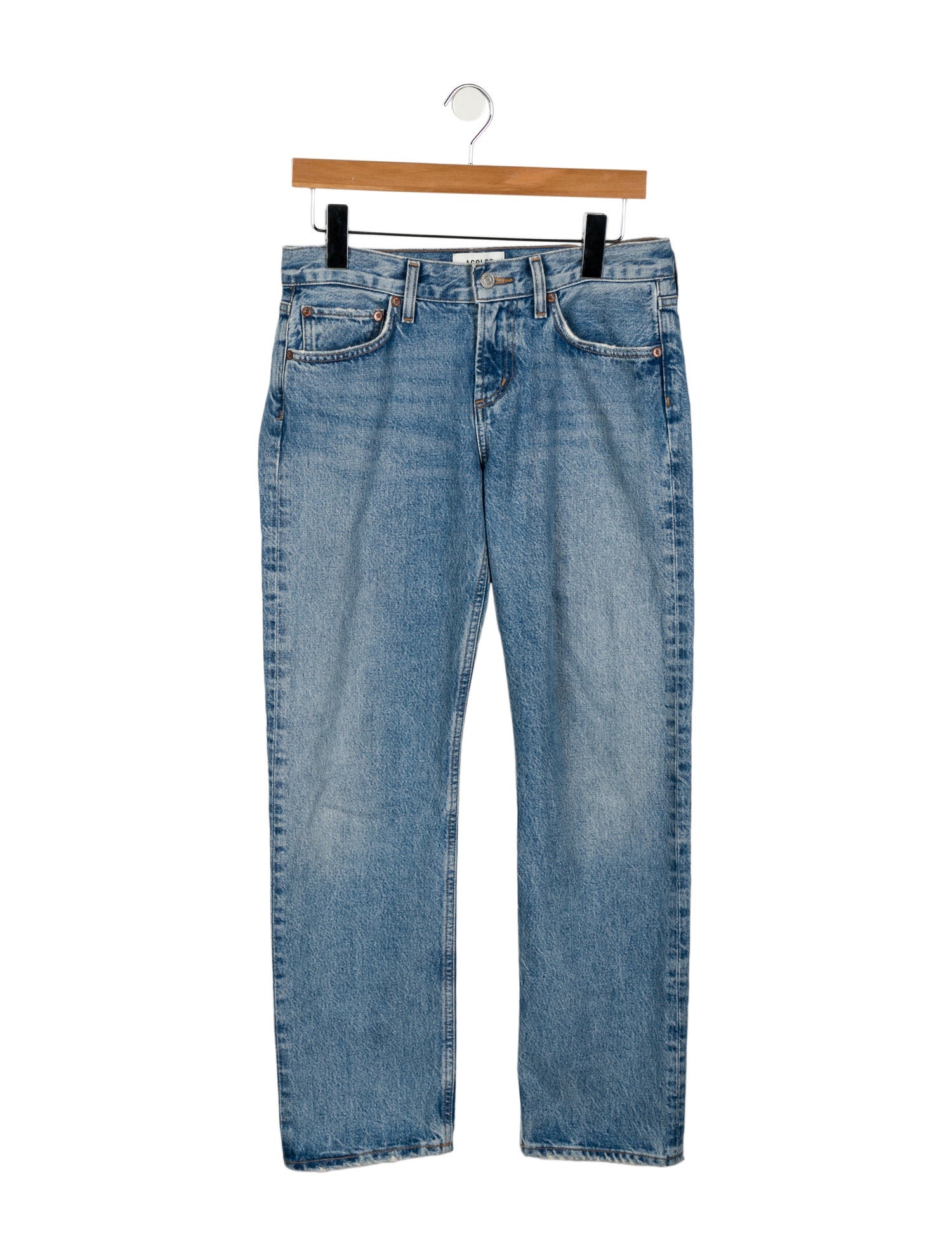 AGOLDE Mid-Rise Straight Leg Jeans