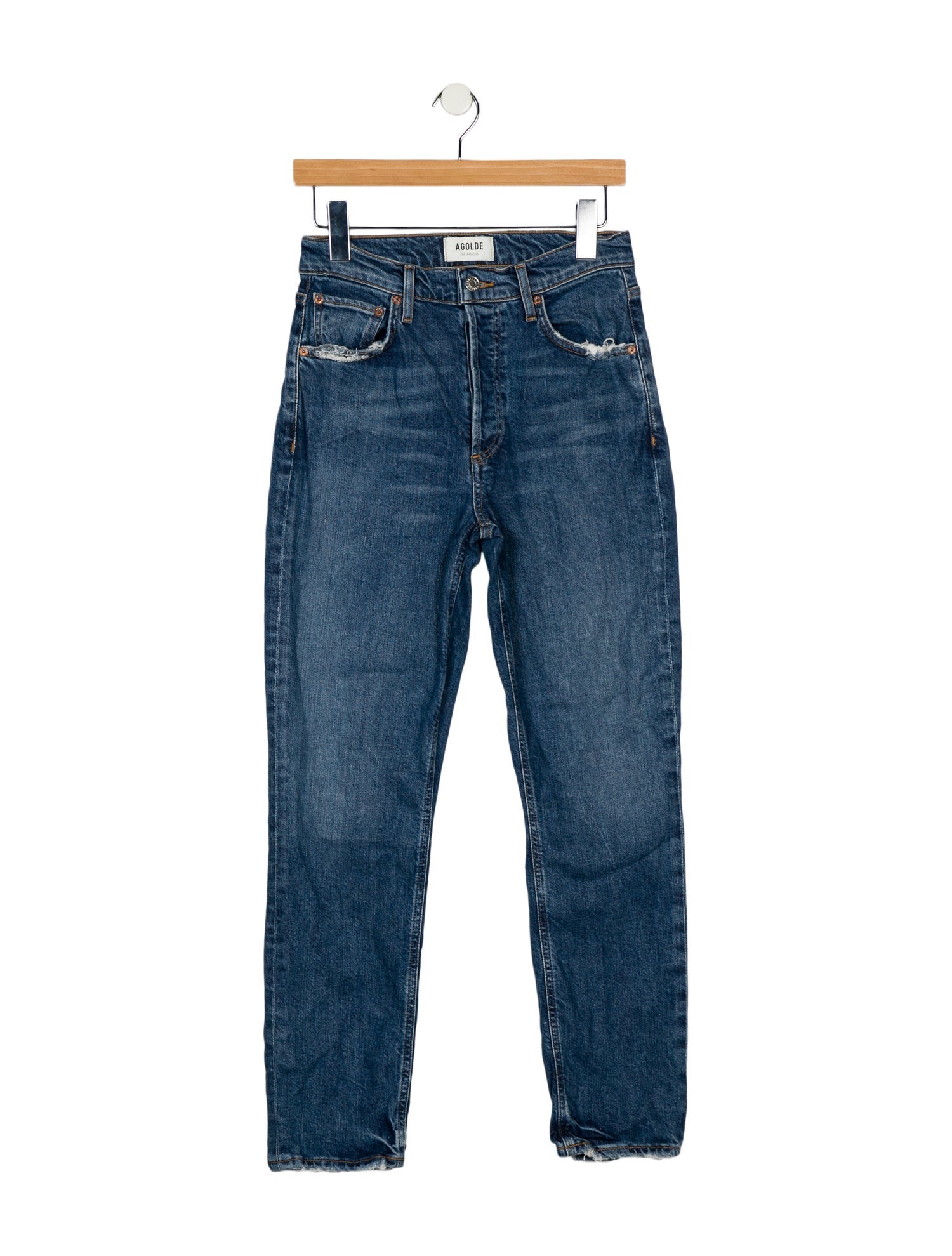 AGOLDE Mid-Rise Straight Leg Jeans