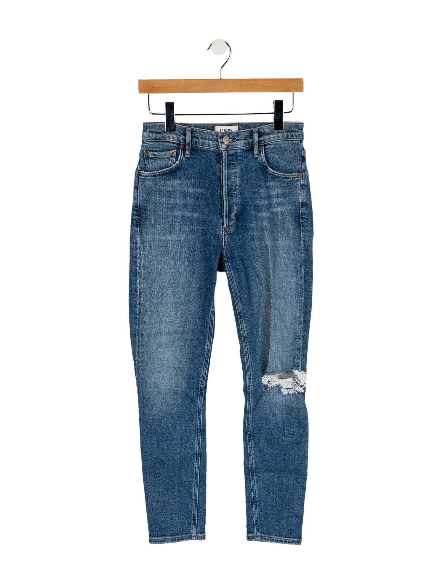AGOLDE Mid-Rise Skinny Leg Jeans