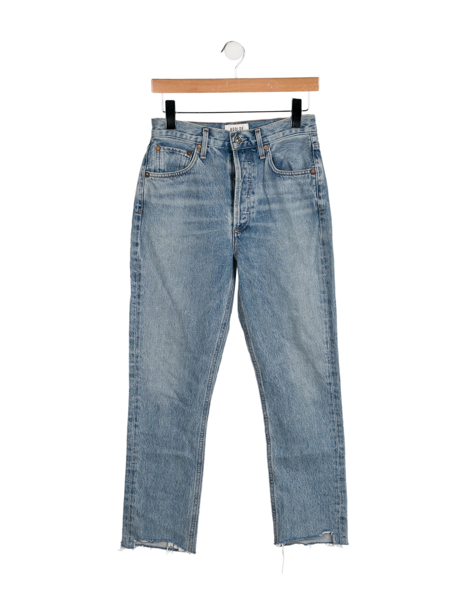 AGOLDE Mid-Rise Straight Leg Jeans