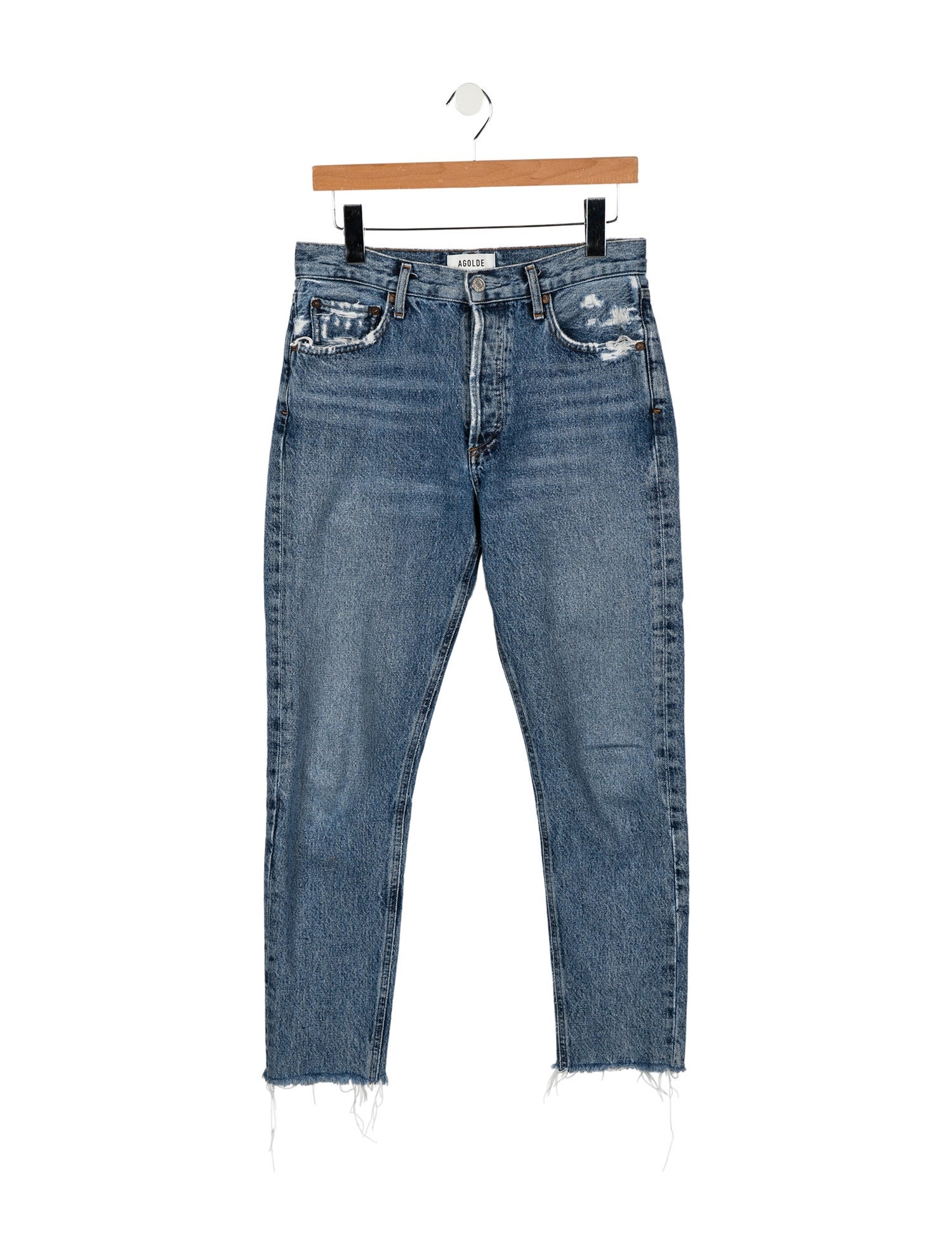 AGOLDE Mid-Rise Straight Leg Jeans