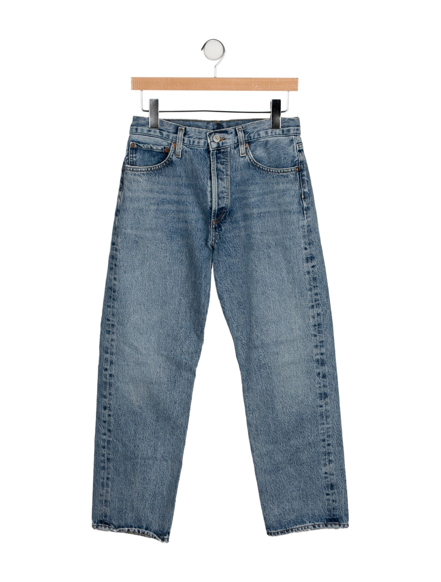AGOLDE Mid-Rise Straight Leg Jeans