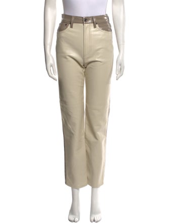 AGOLDE Leather Straight Leg Pants