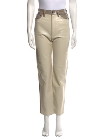 Agolde Pants Leather Straight Leg XS