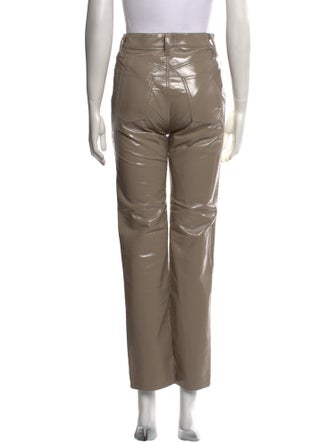 AGOLDE Leather Straight Leg Pants