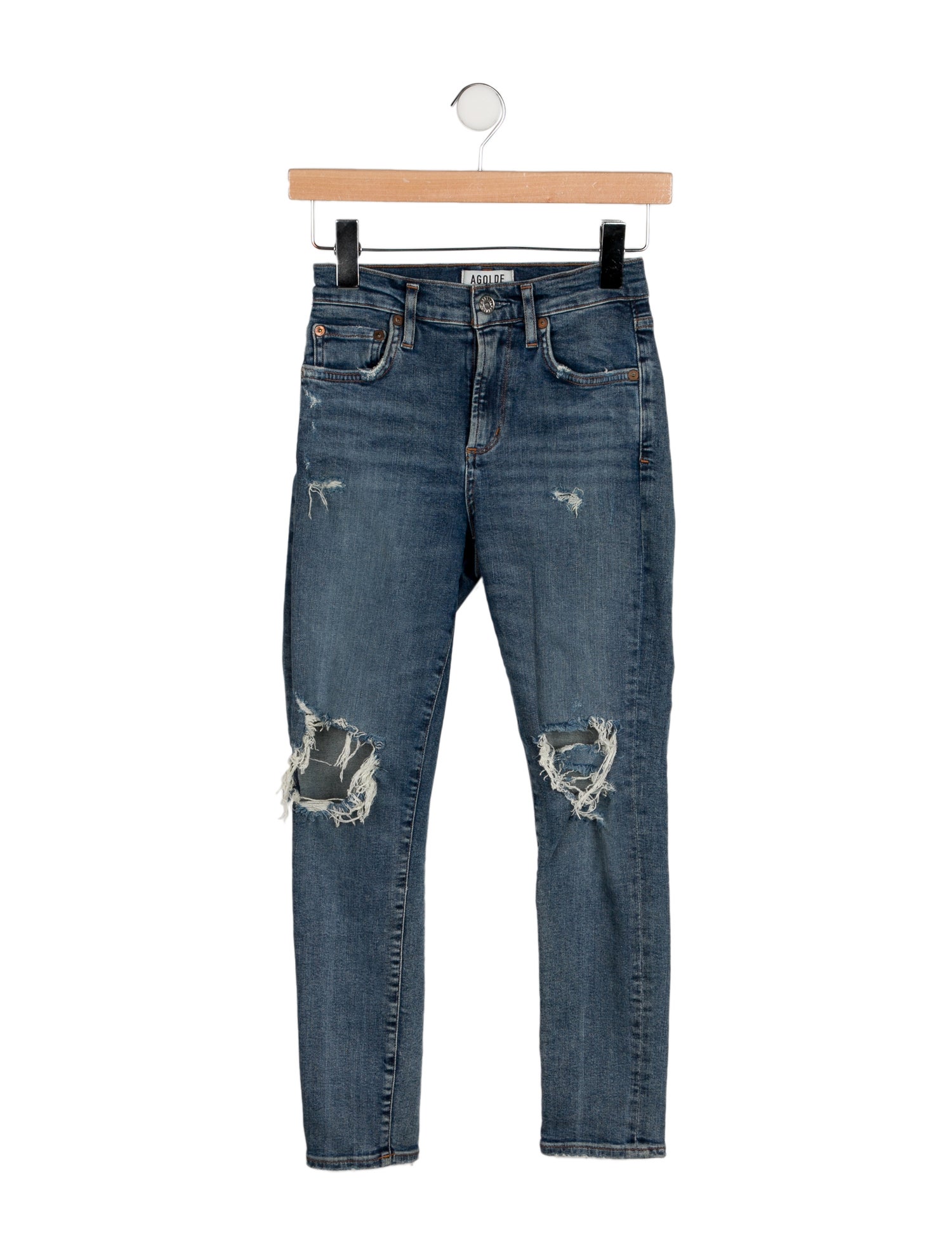 AGOLDE Mid-Rise Skinny Leg Jeans