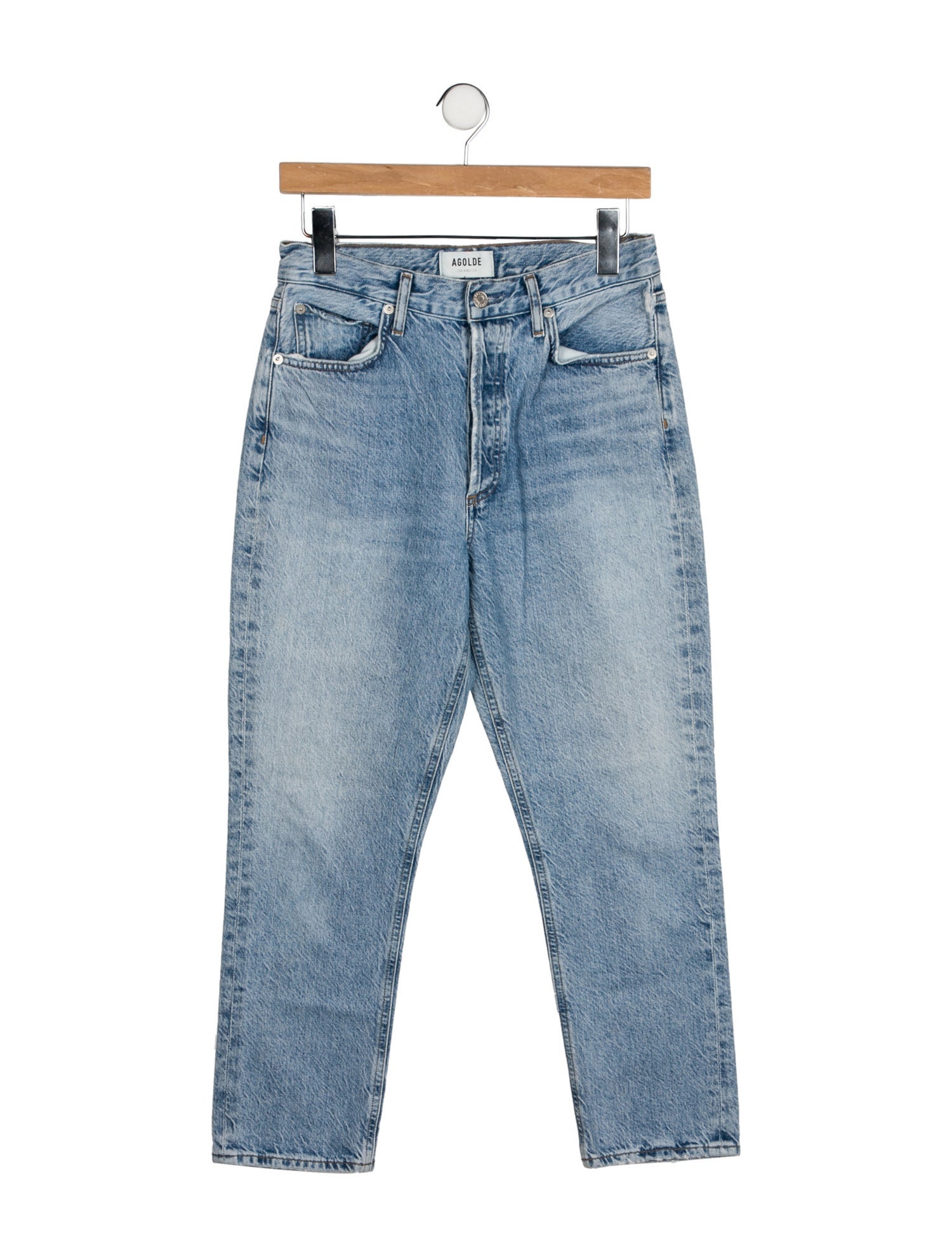 AGOLDE Mid-Rise Straight Leg Jeans
