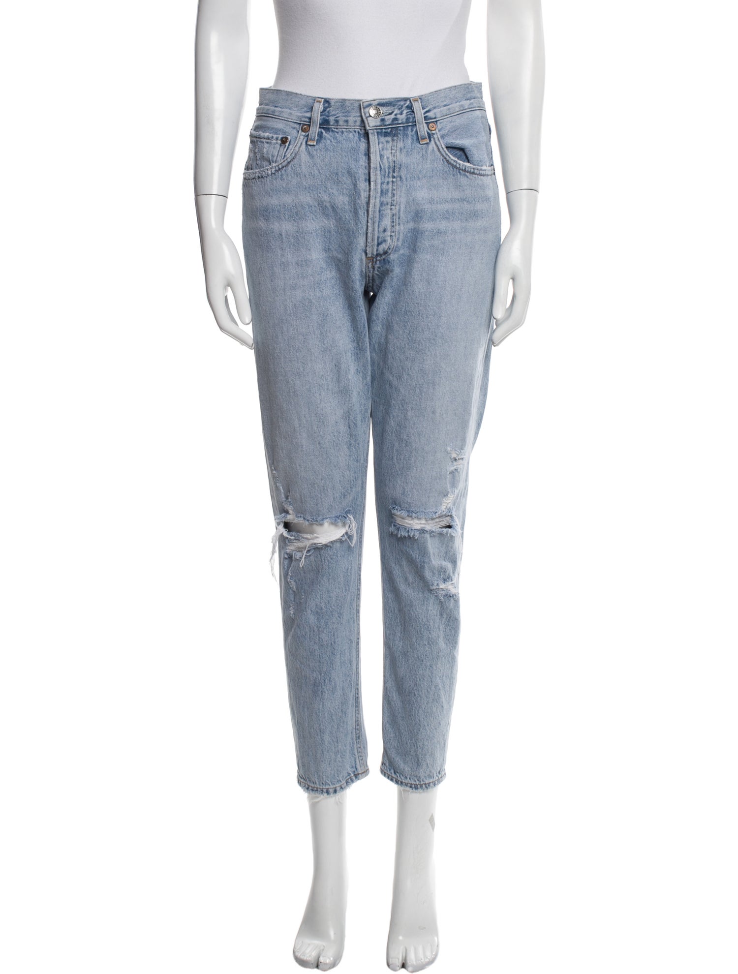 AGOLDE Mid-Rise Straight Leg Jeans