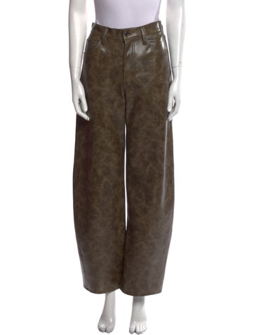 Agolde Pants Leather Wide Leg XS