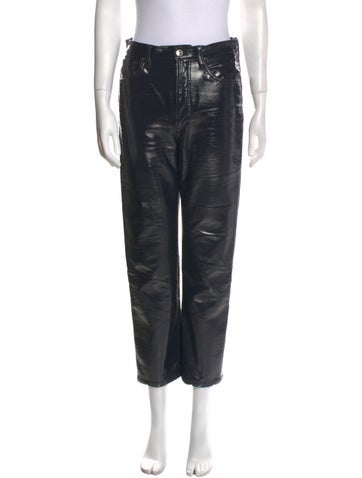 Agolde Pants Leather Straight Leg XS