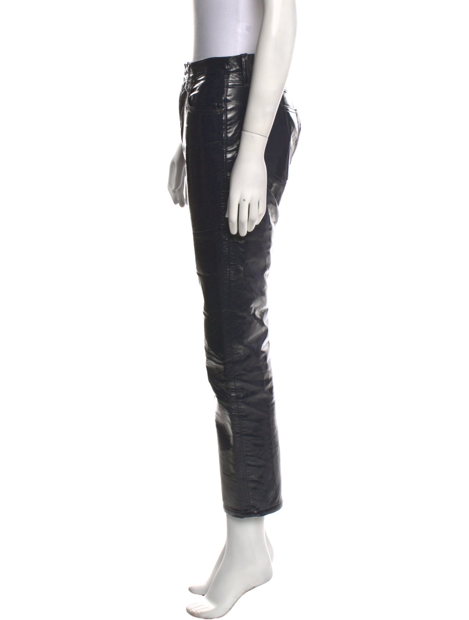 AGOLDE Leather Straight Leg Pants