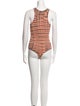 AGOLDE Tie-Dye Print Square Neckline Bodysuit