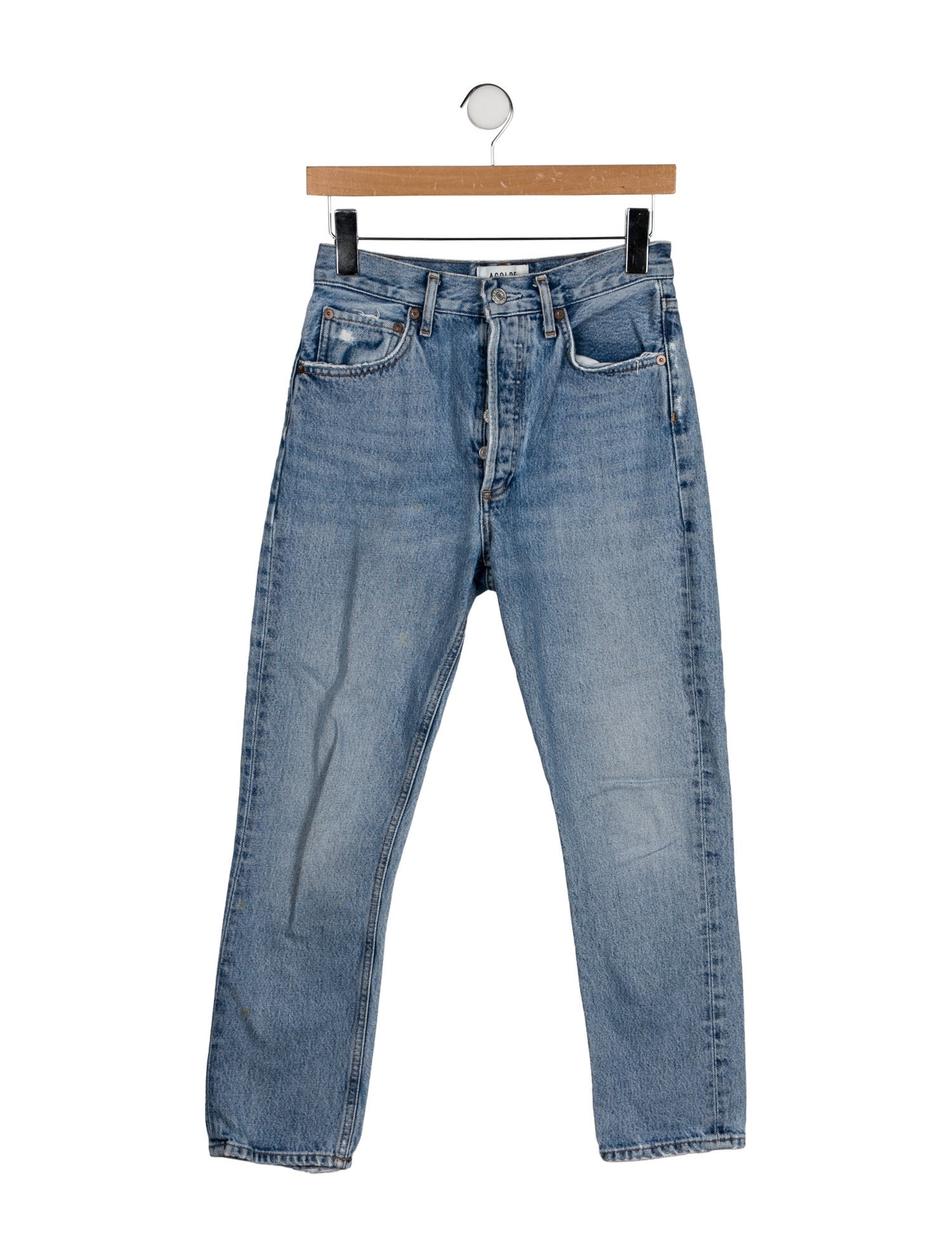 AGOLDE Mid-Rise Straight Leg Jeans