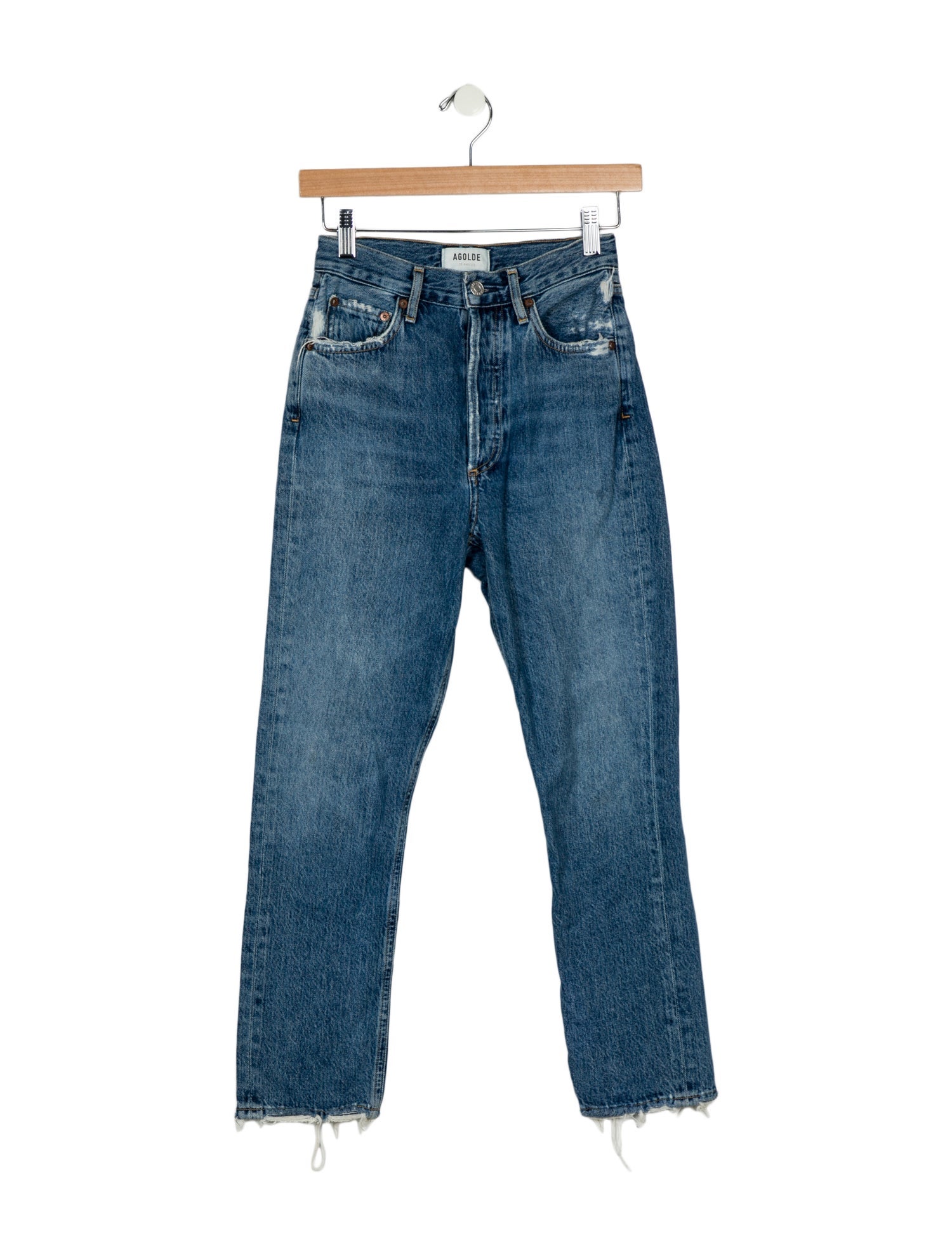 AGOLDE Mid-Rise Straight Leg Jeans