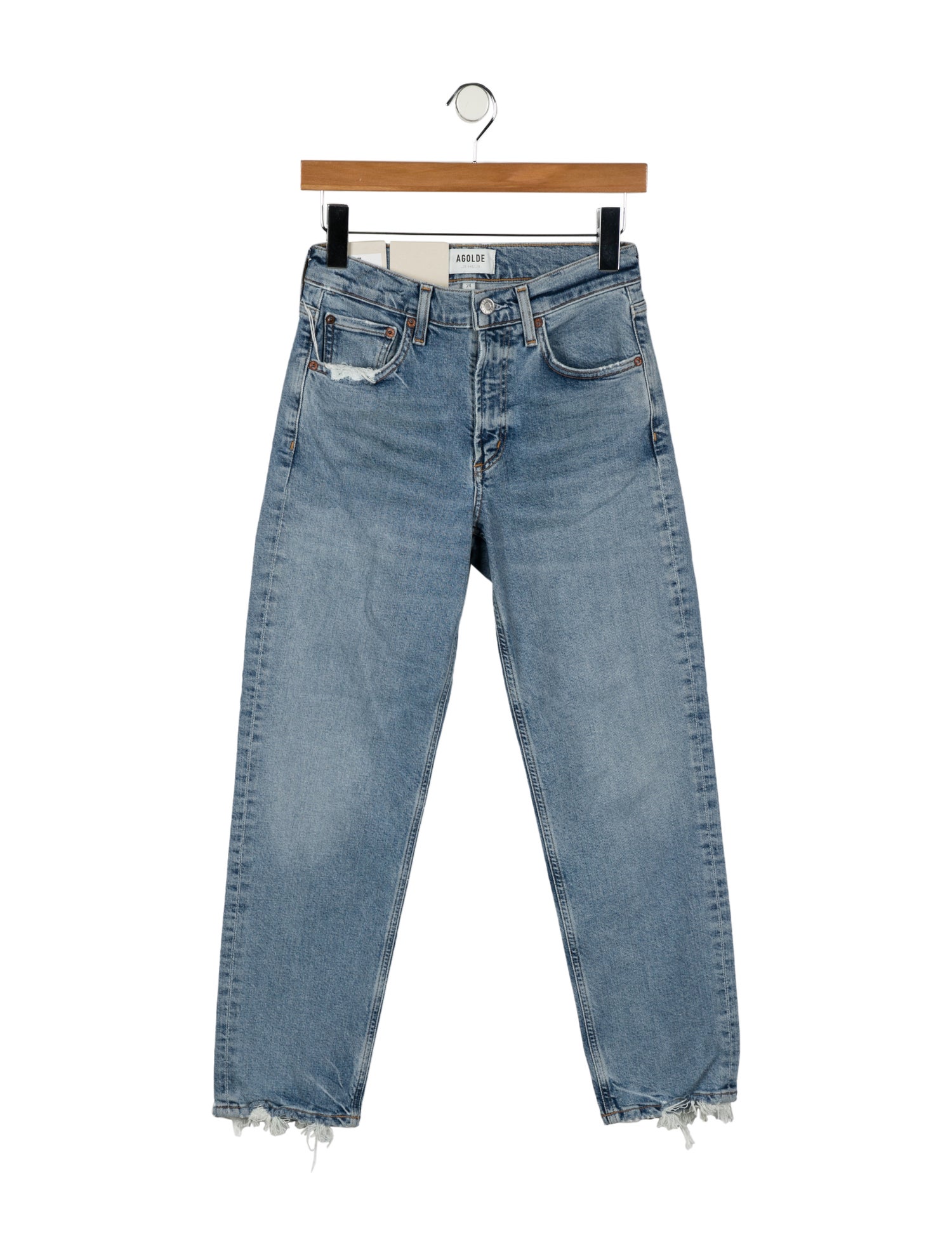 AGOLDE Mid-Rise Straight Leg Jeans