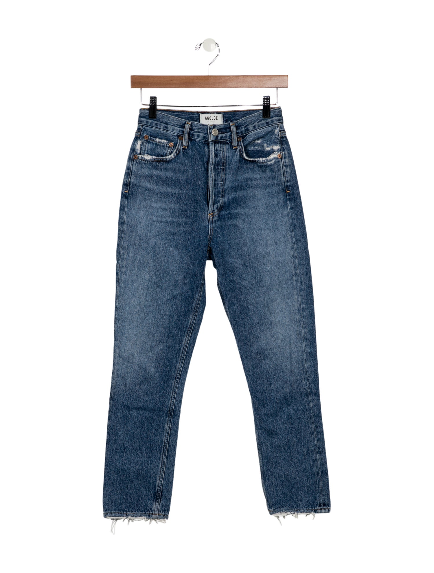 AGOLDE Mid-Rise Straight Leg Jeans