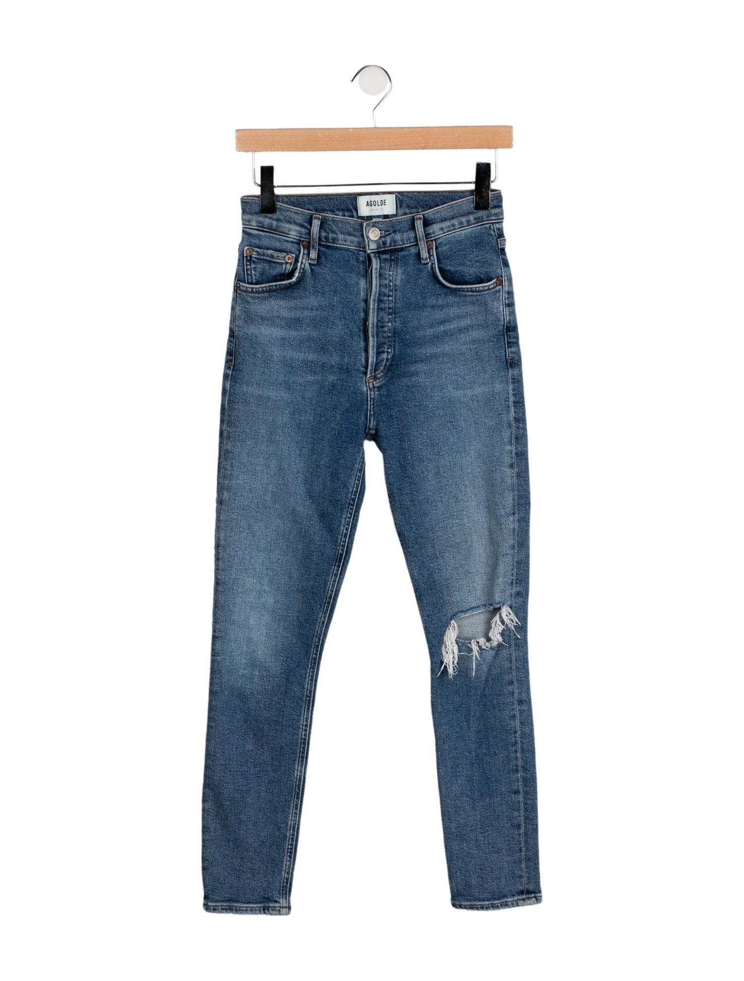 AGOLDE Mid-Rise Skinny Leg Jeans