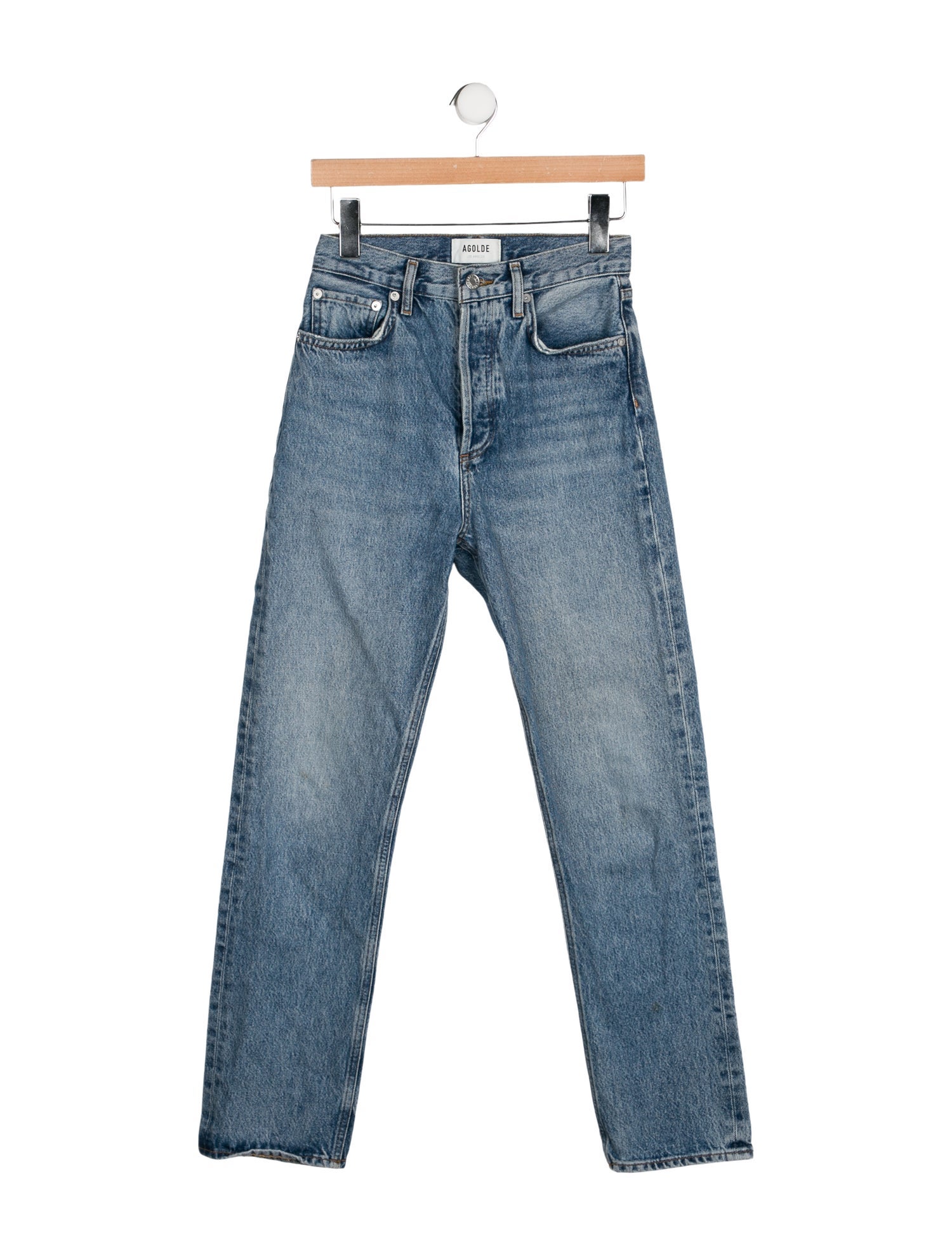 AGOLDE High-Rise Straight Leg Jeans