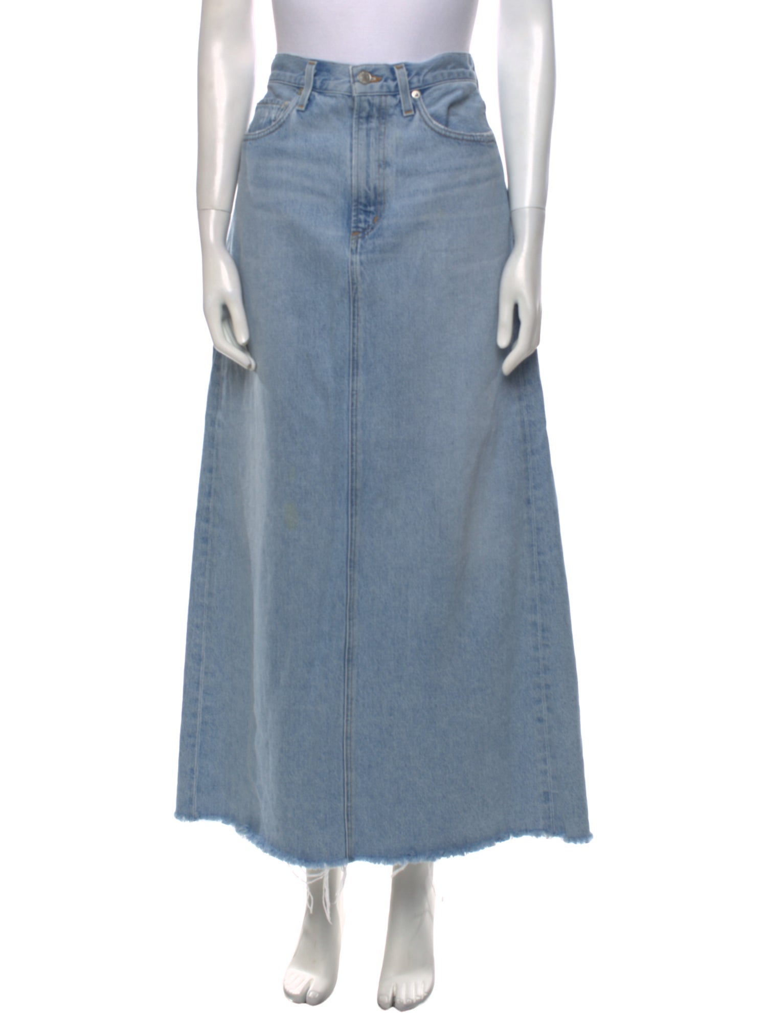 AGOLDE Distressed Accents Long Skirt
