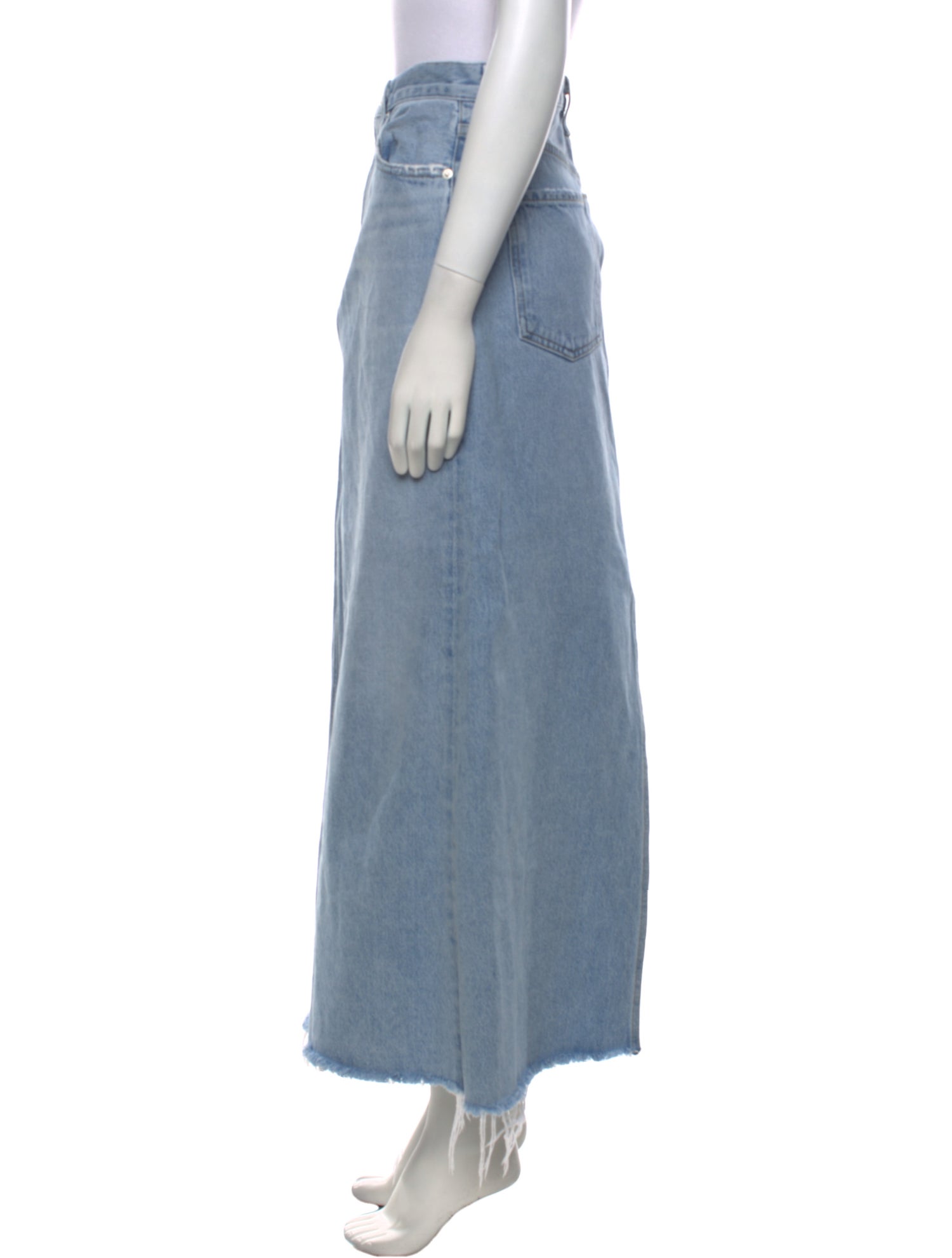AGOLDE Distressed Accents Long Skirt