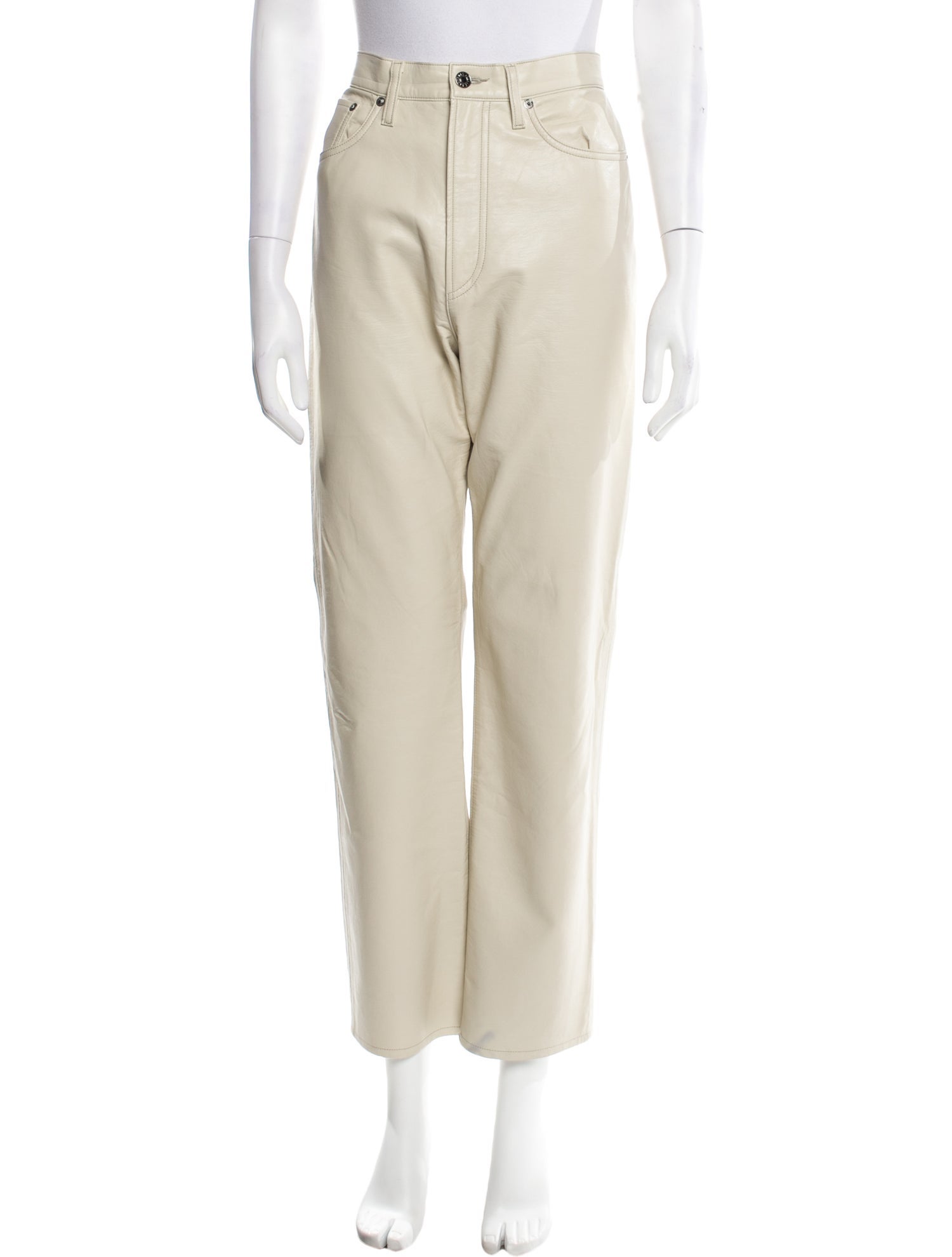 AGOLDE Leather Straight Leg Pants