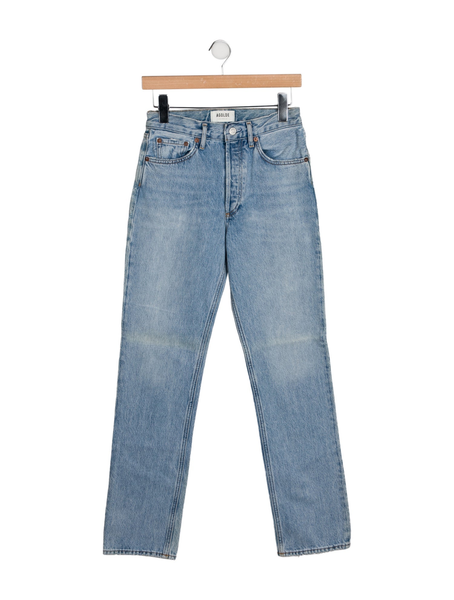 AGOLDE Mid-Rise Straight Leg Jeans