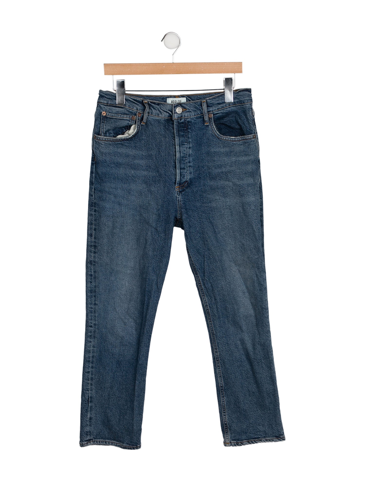 AGOLDE High-Rise Straight Leg Jeans