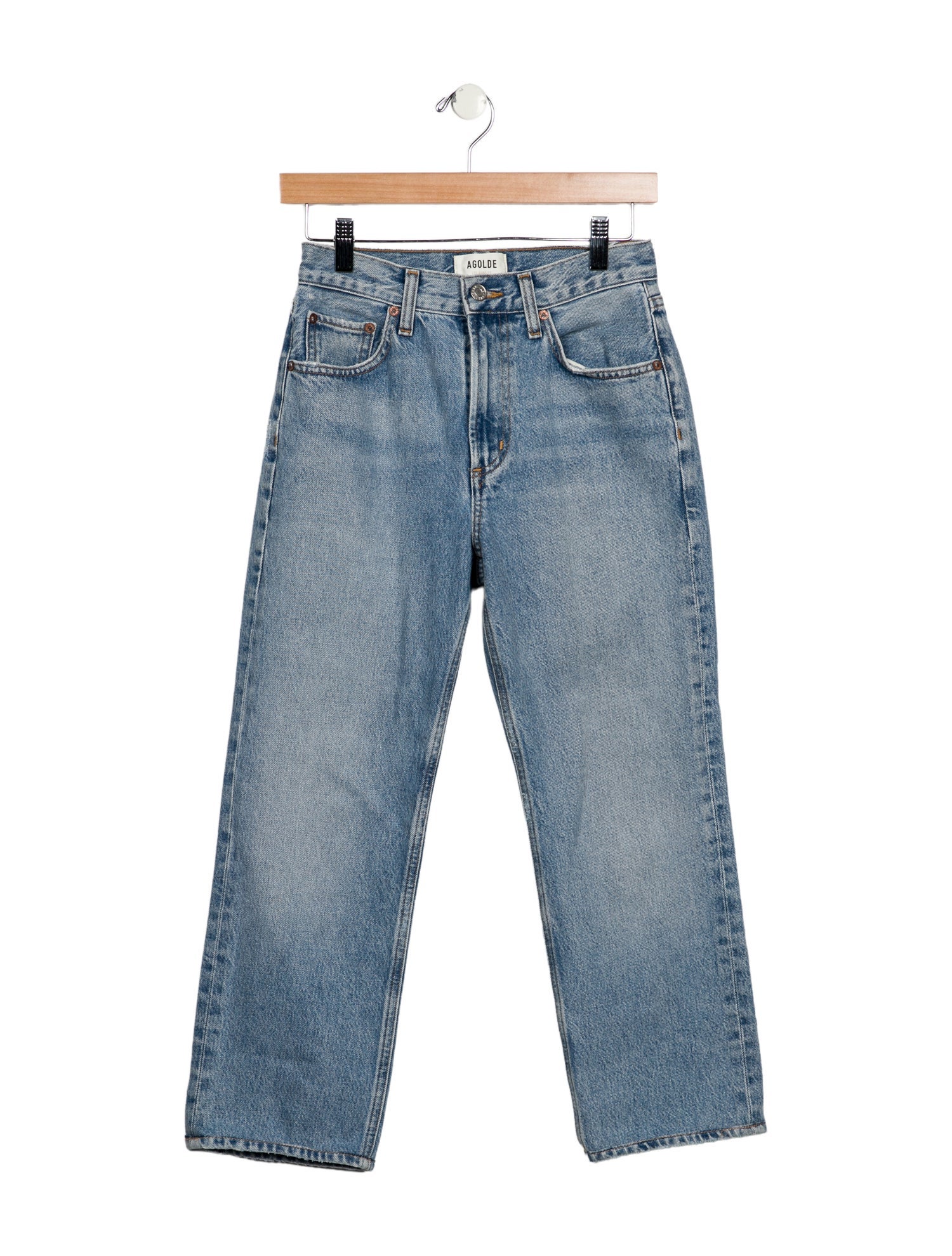 AGOLDE Mid-Rise Straight Leg Jeans