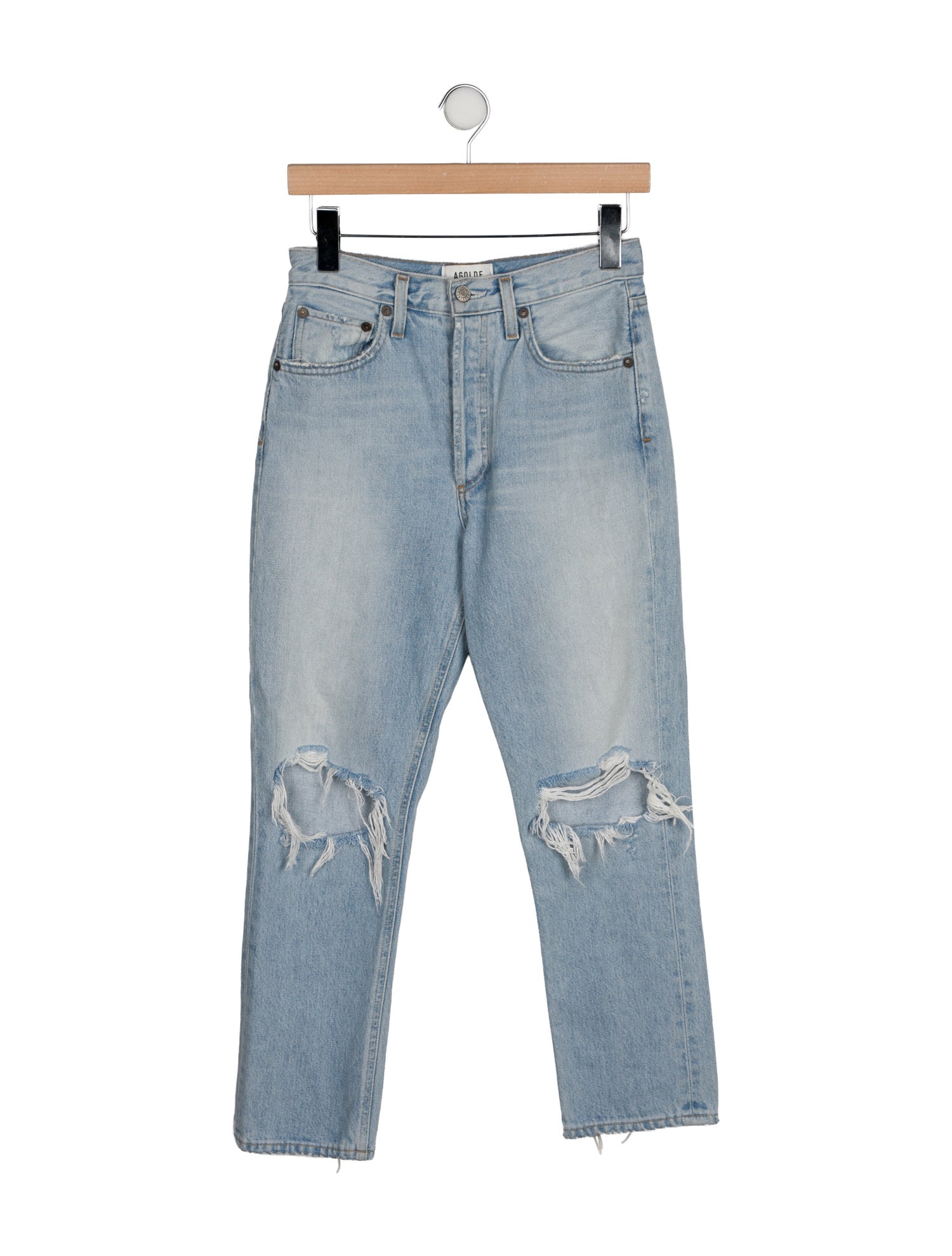 AGOLDE Mid-Rise Straight Leg Jeans