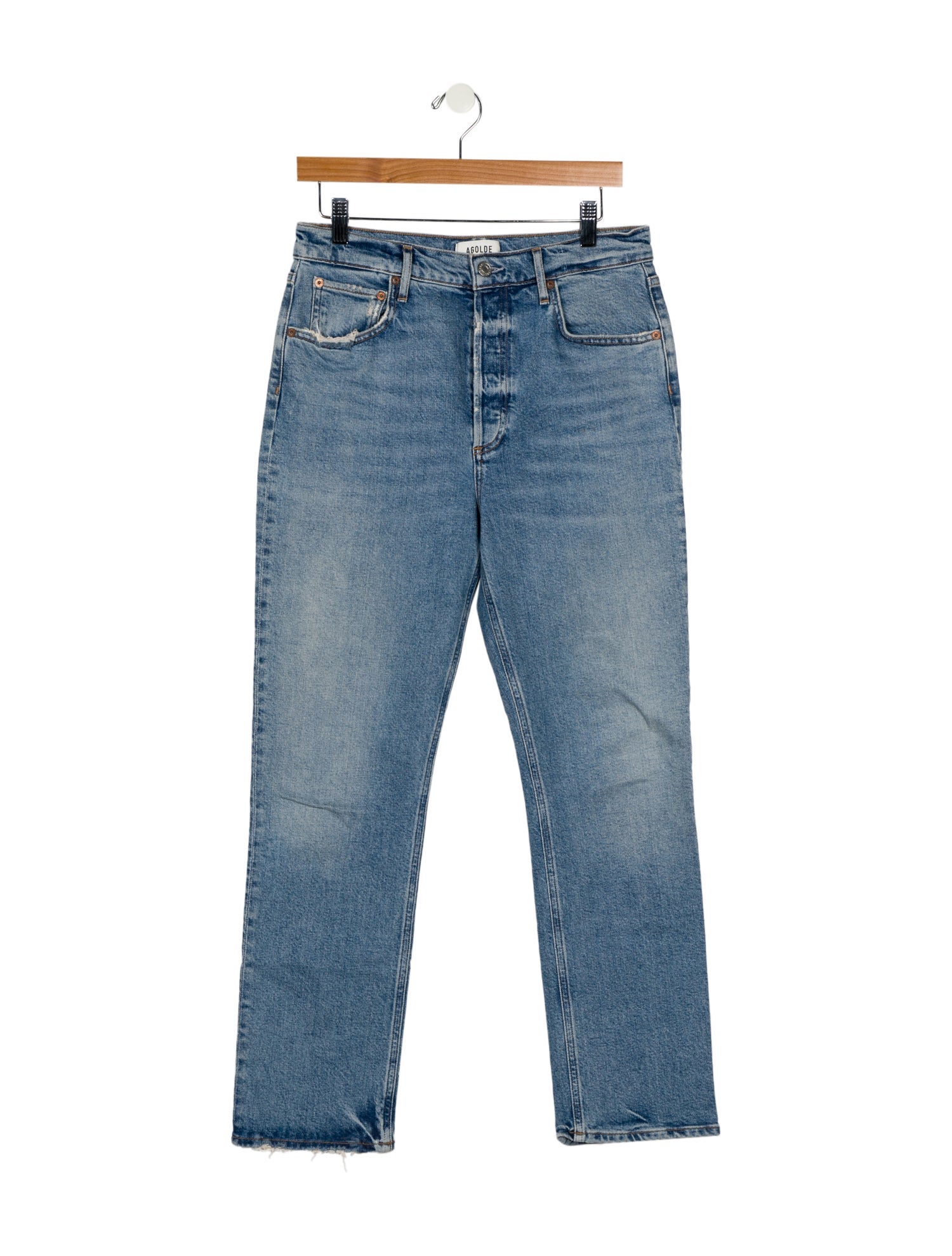 AGOLDE Mid-Rise Straight Leg Jeans
